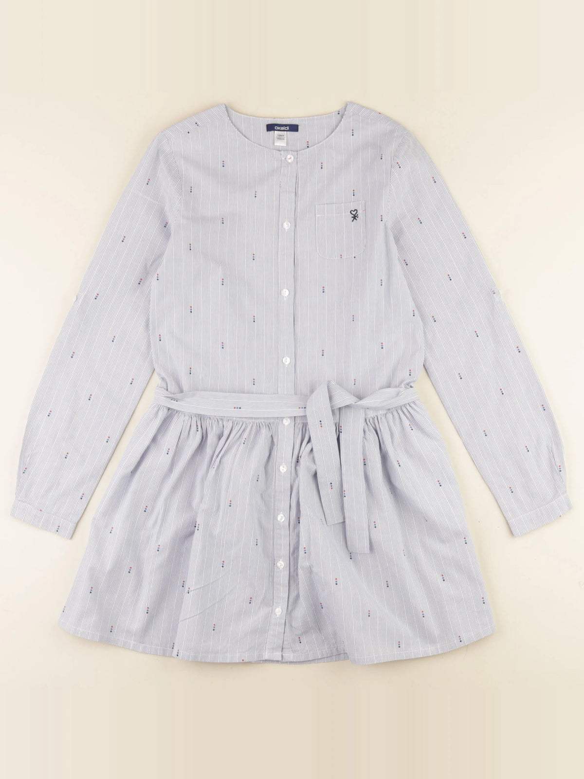 Okaidi - robe bleu, blanc - 12 ans