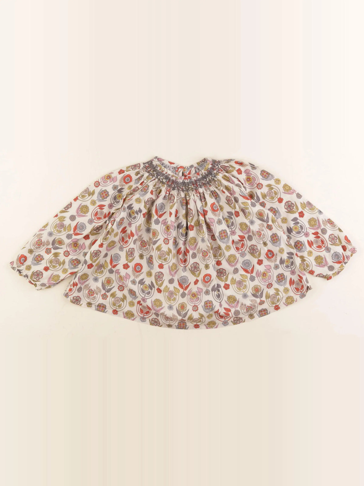 Bonpoint - blouse beige, multicolore - 2 ans