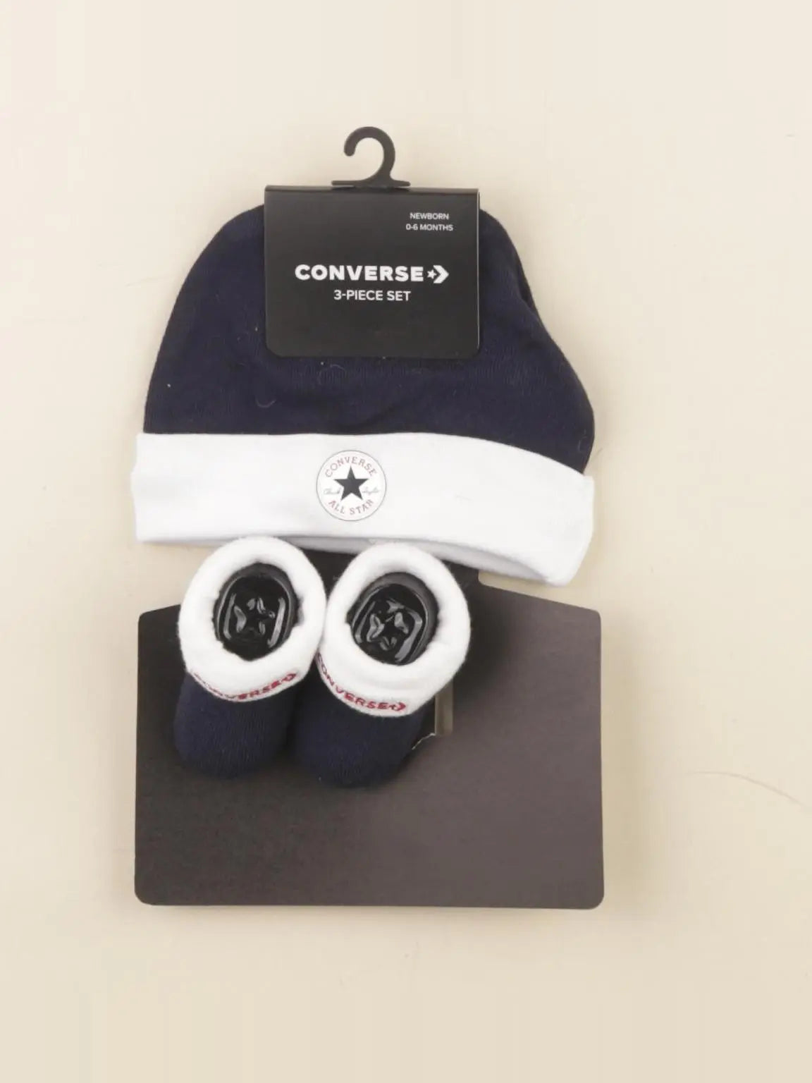Converse - ensemble bonnet/chaussons bleu - 0/6 mois