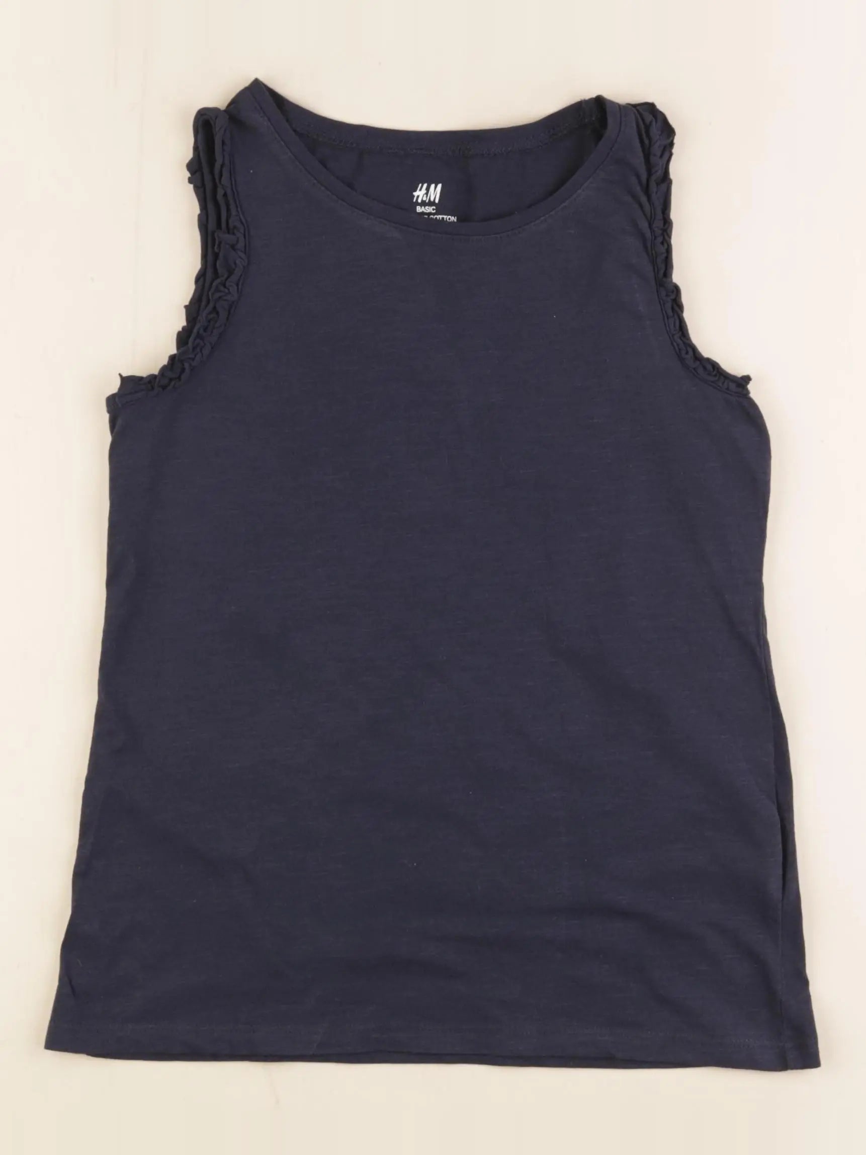 H&M - débardeur bleu - 8/10 ans