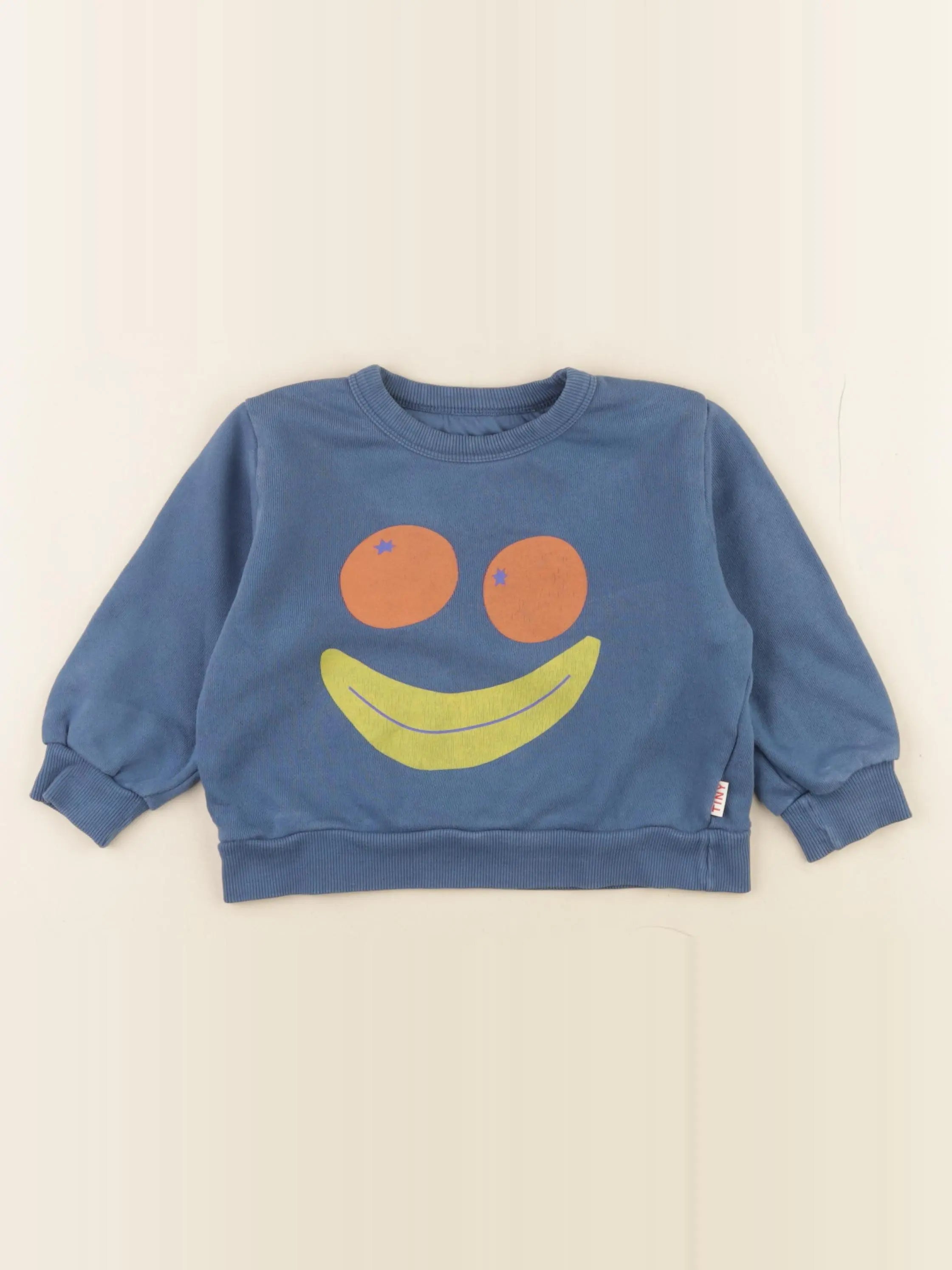 Tiny Cottons - sweat bleu - 12 mois