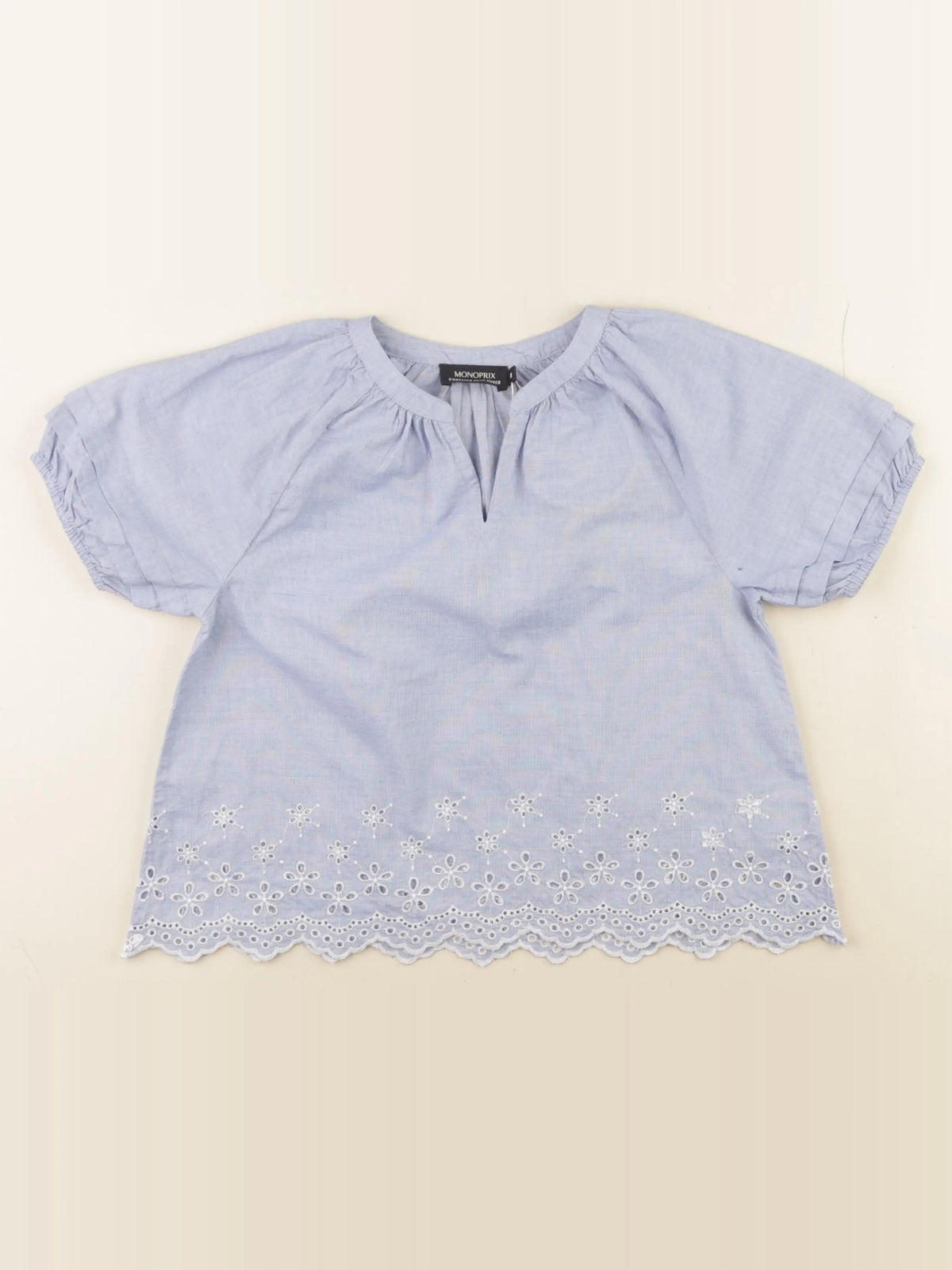 Monoprix - blouse bleu - 8 ans