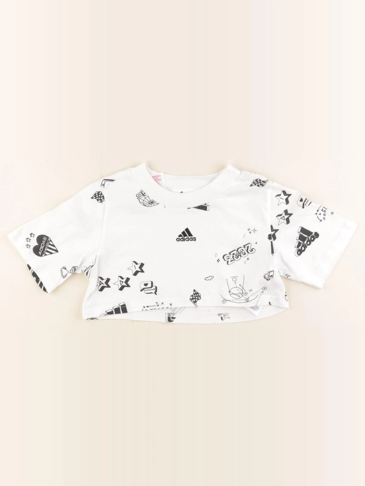 Adidas - tee-shirt blanc - 7/8 ans
