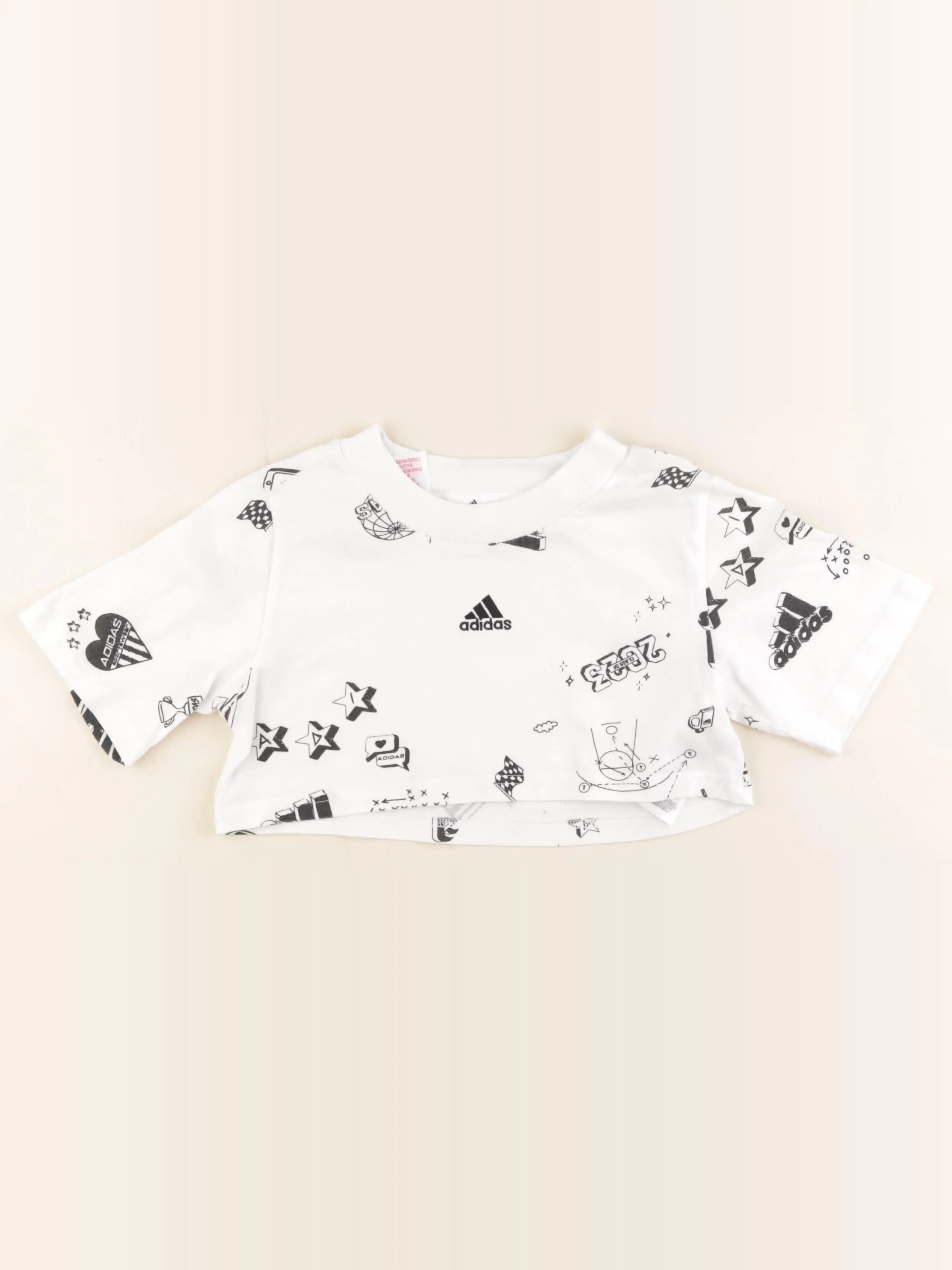 Adidas - tee-shirt blanc - 7/8 ans