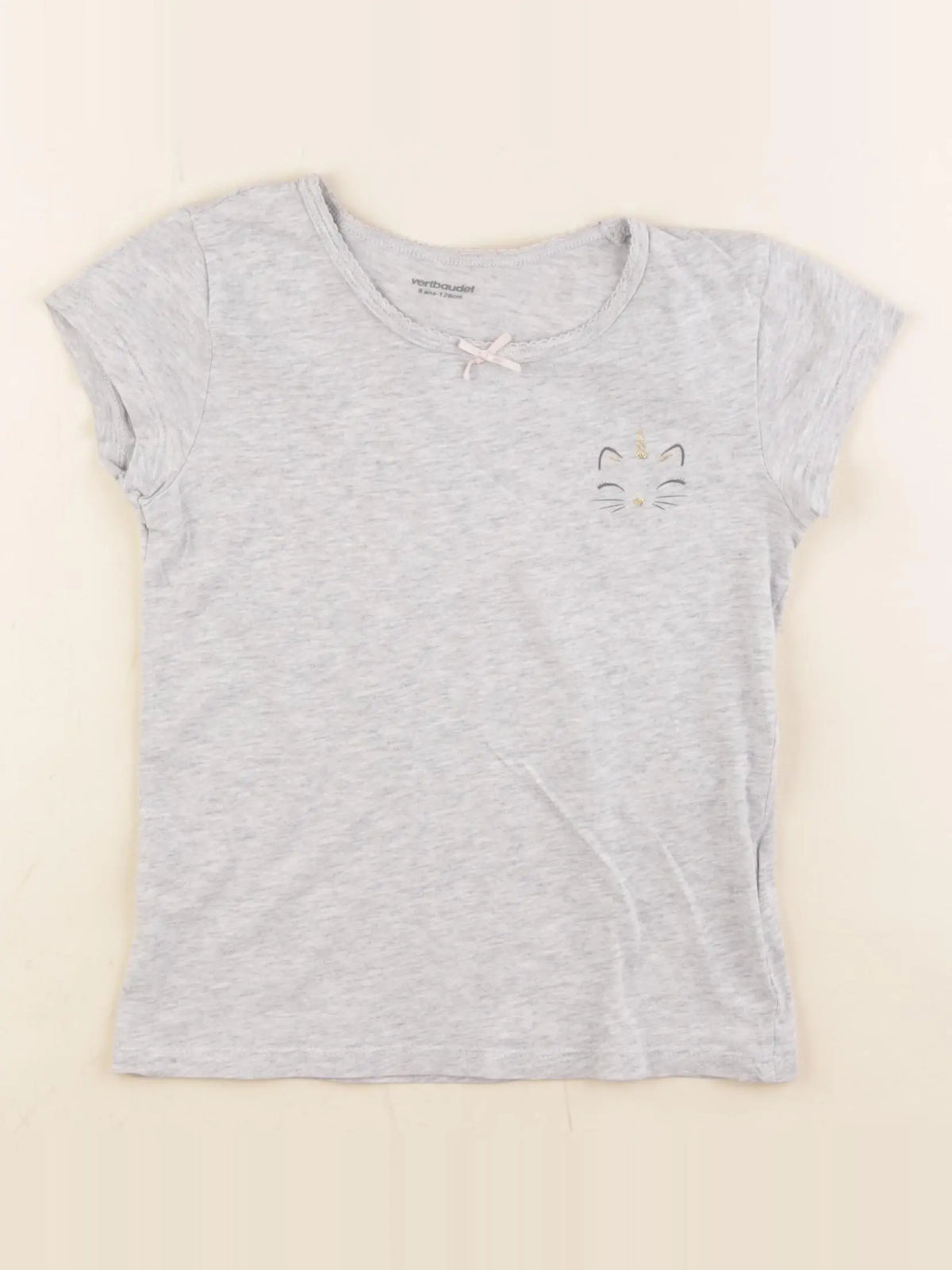 Vertbaudet - maillot de corps gris - 8 ans