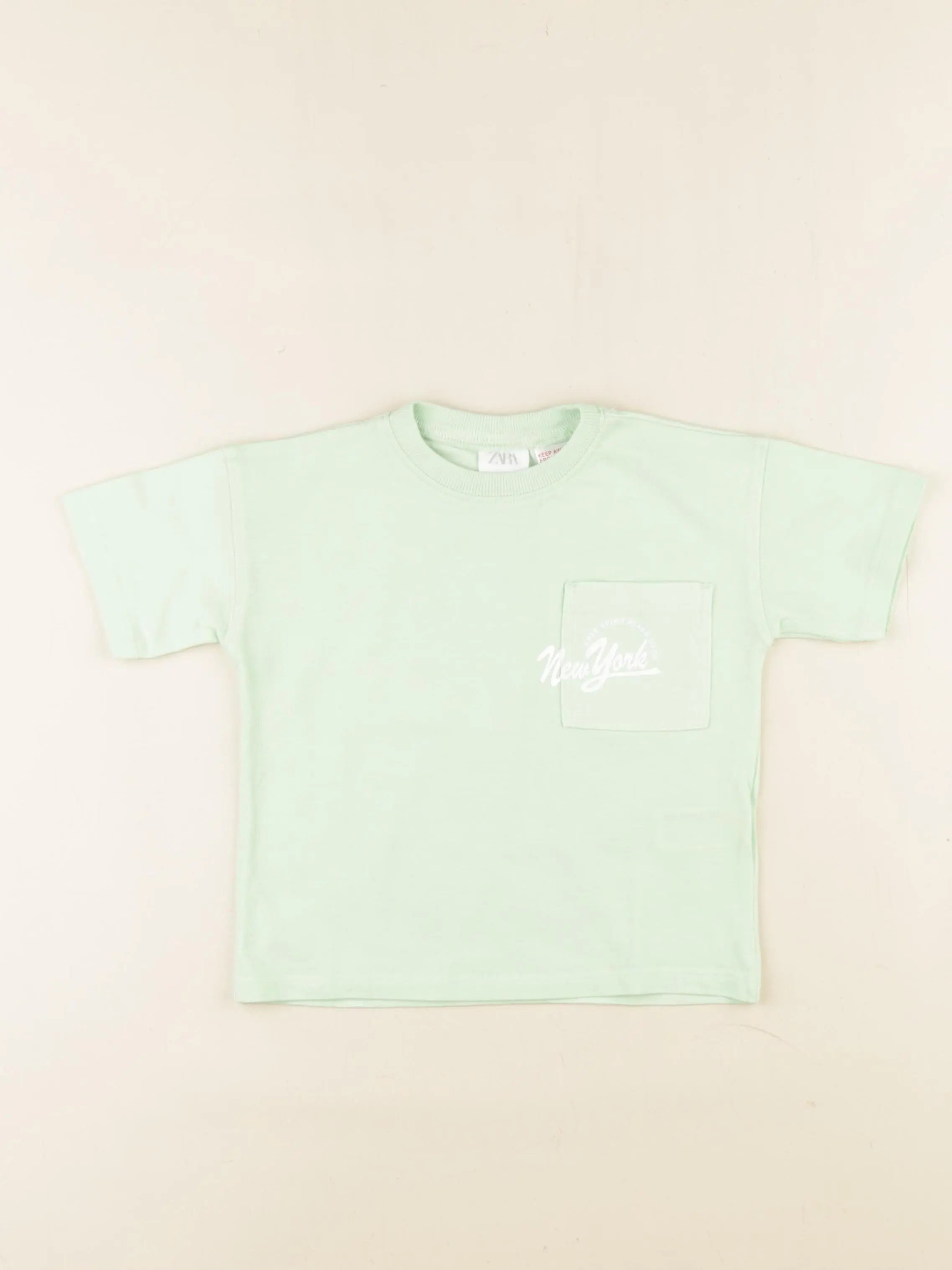 Zara - tee-shirt vert - 18 mois