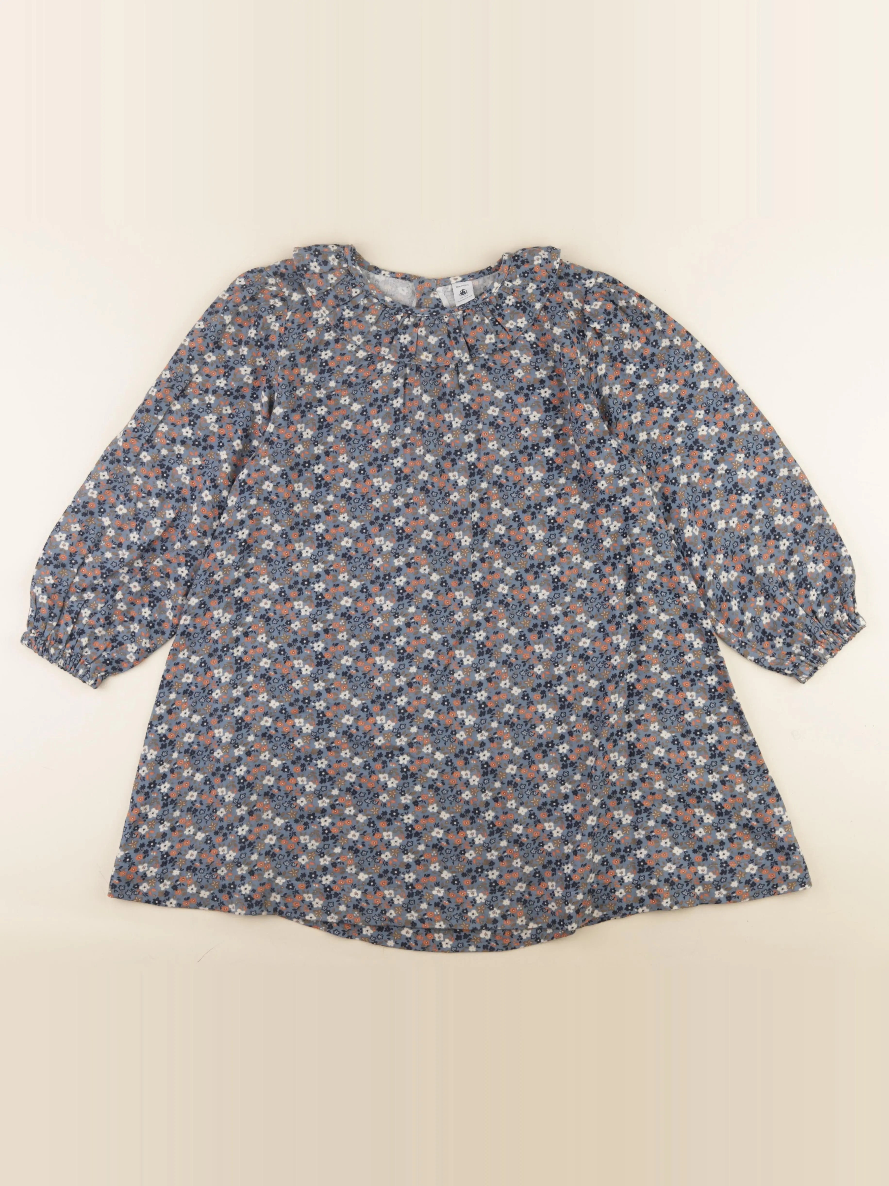 Petit Bateau - robe bleu, rose - 10 ans