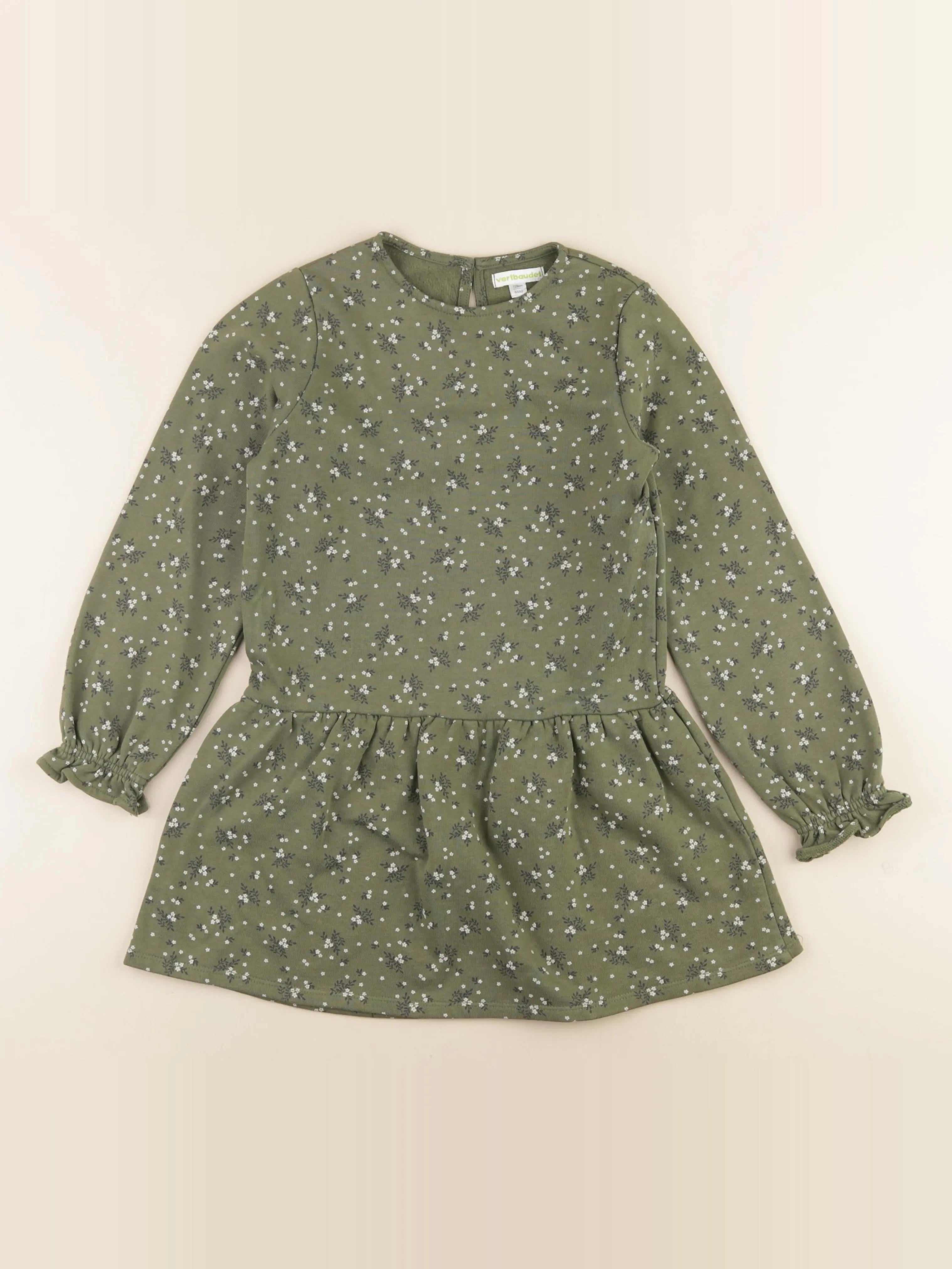 Vertbaudet - robe vert - 8 ans