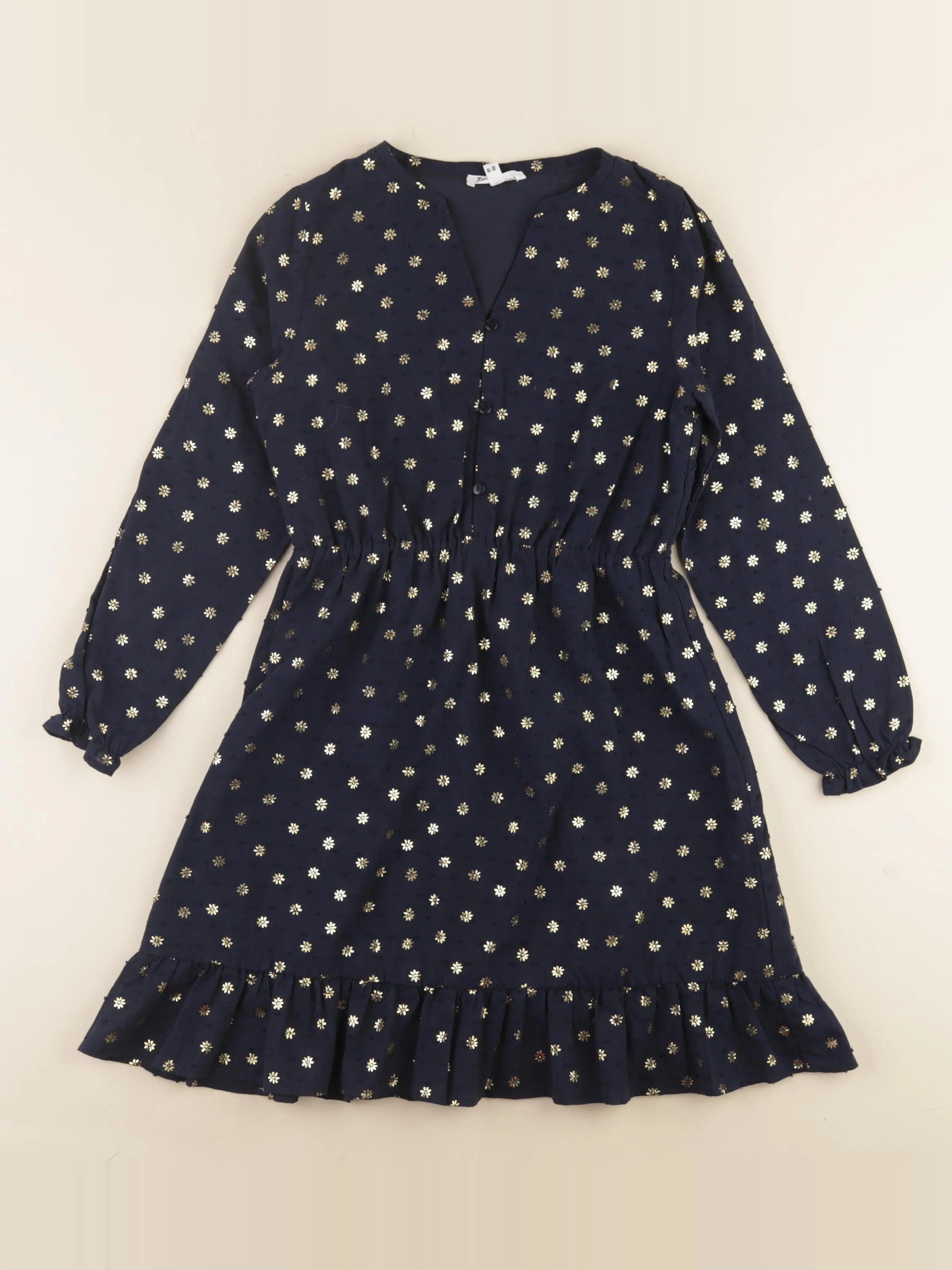 Eden & Victor - robe bleu, or - 10 ans