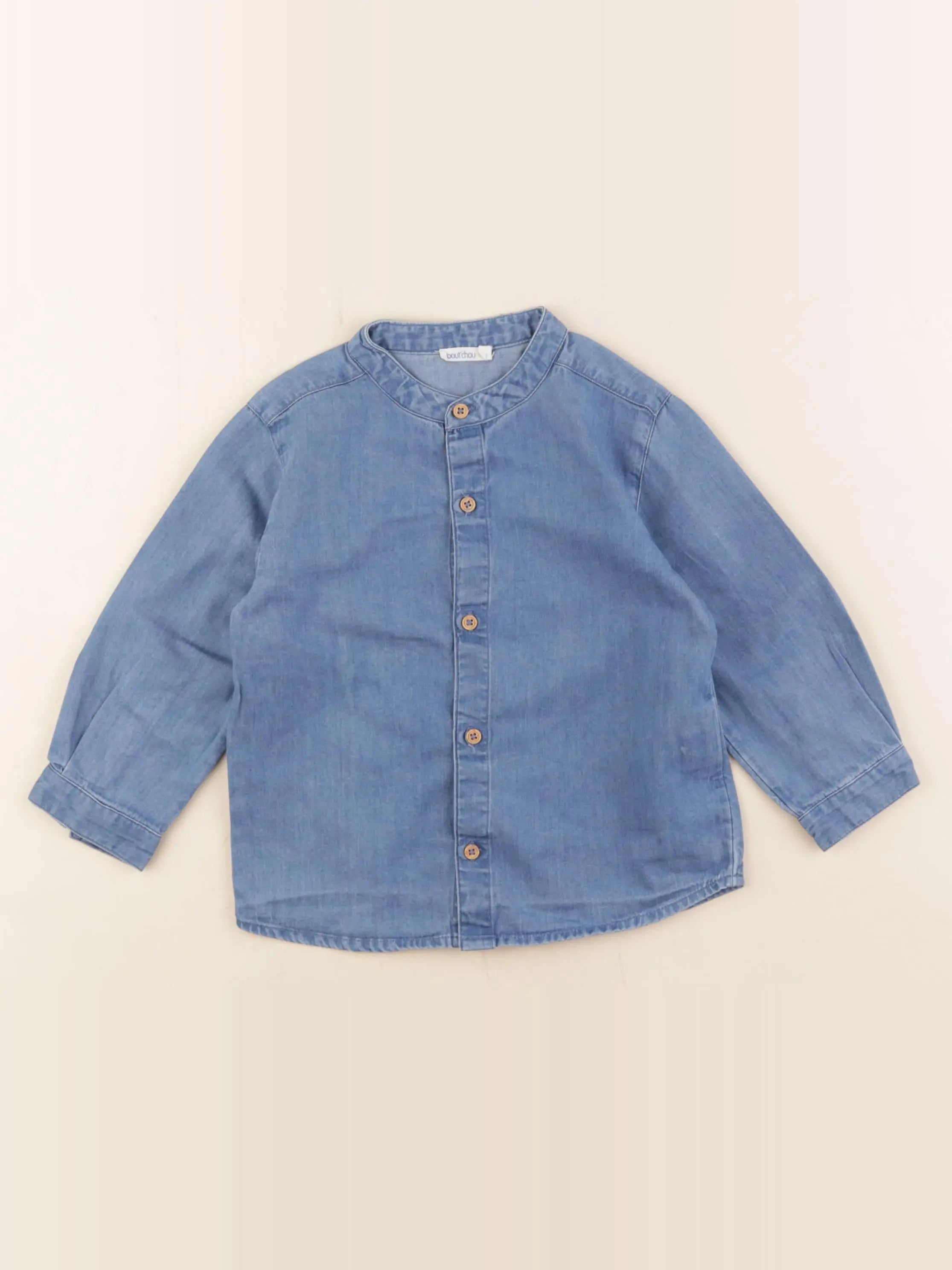 Boutchou - chemise bleu - 18 mois