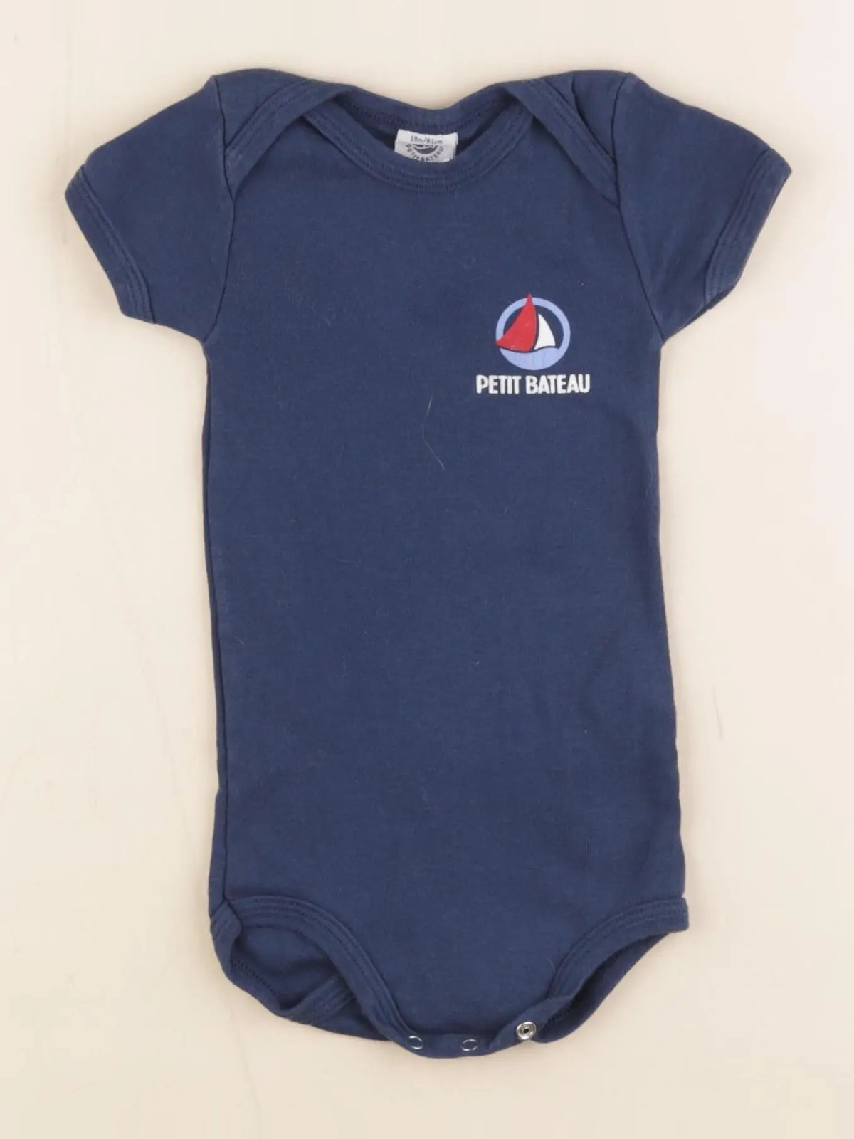 Petit Bateau - body bleu - 18 mois