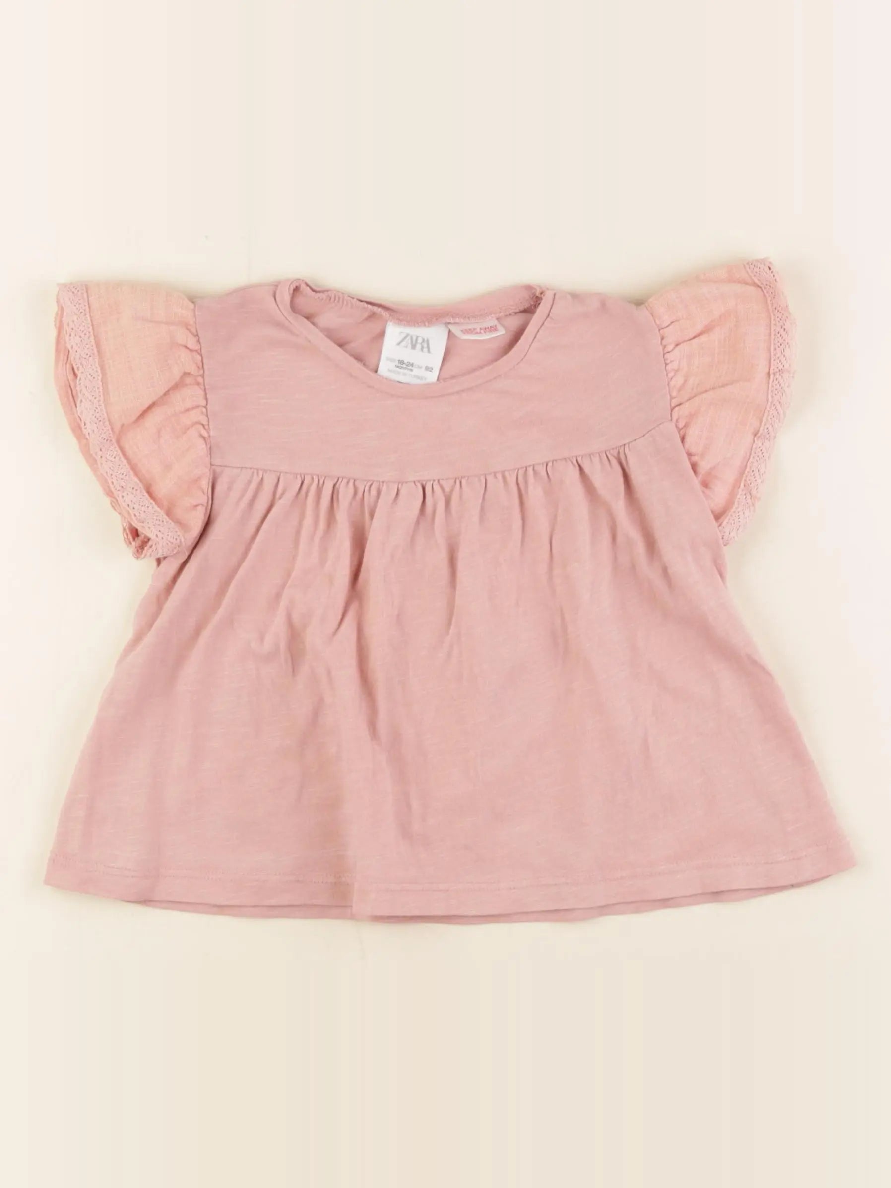 Zara - tee-shirt rose - 18/24 mois