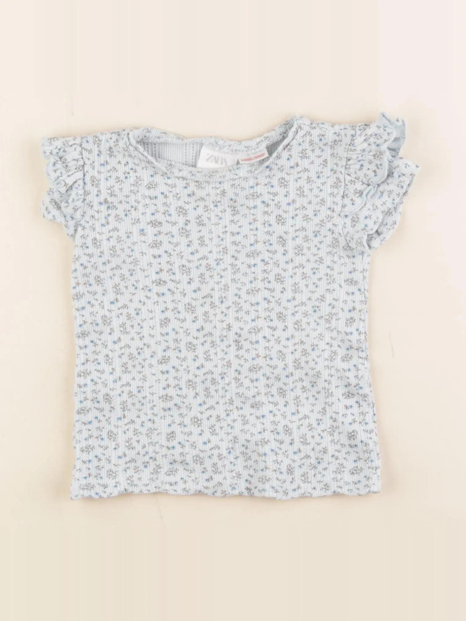 Zara - tee-shirt bleu - 18/24 mois