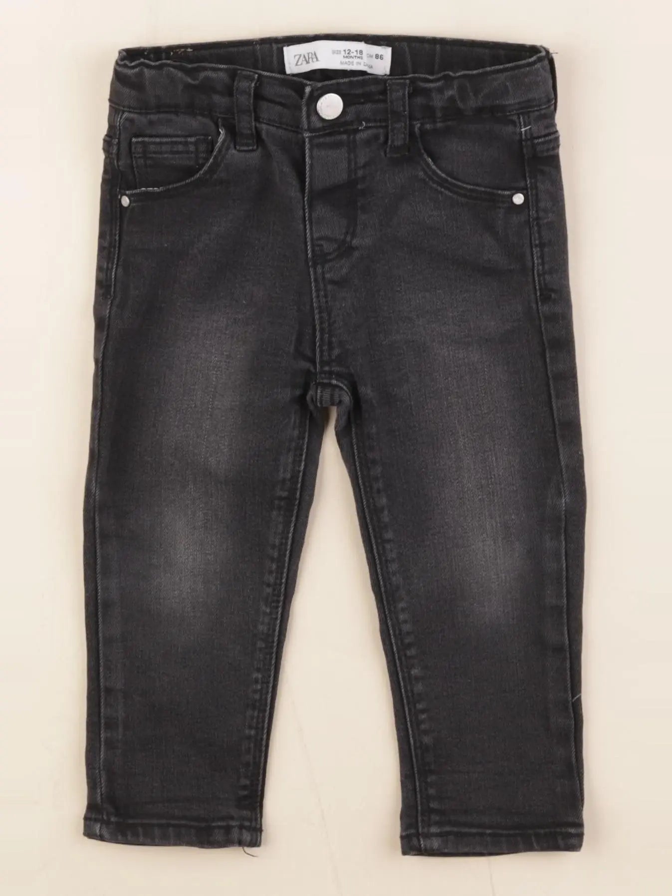 Zara - jean noir - 12/18 mois