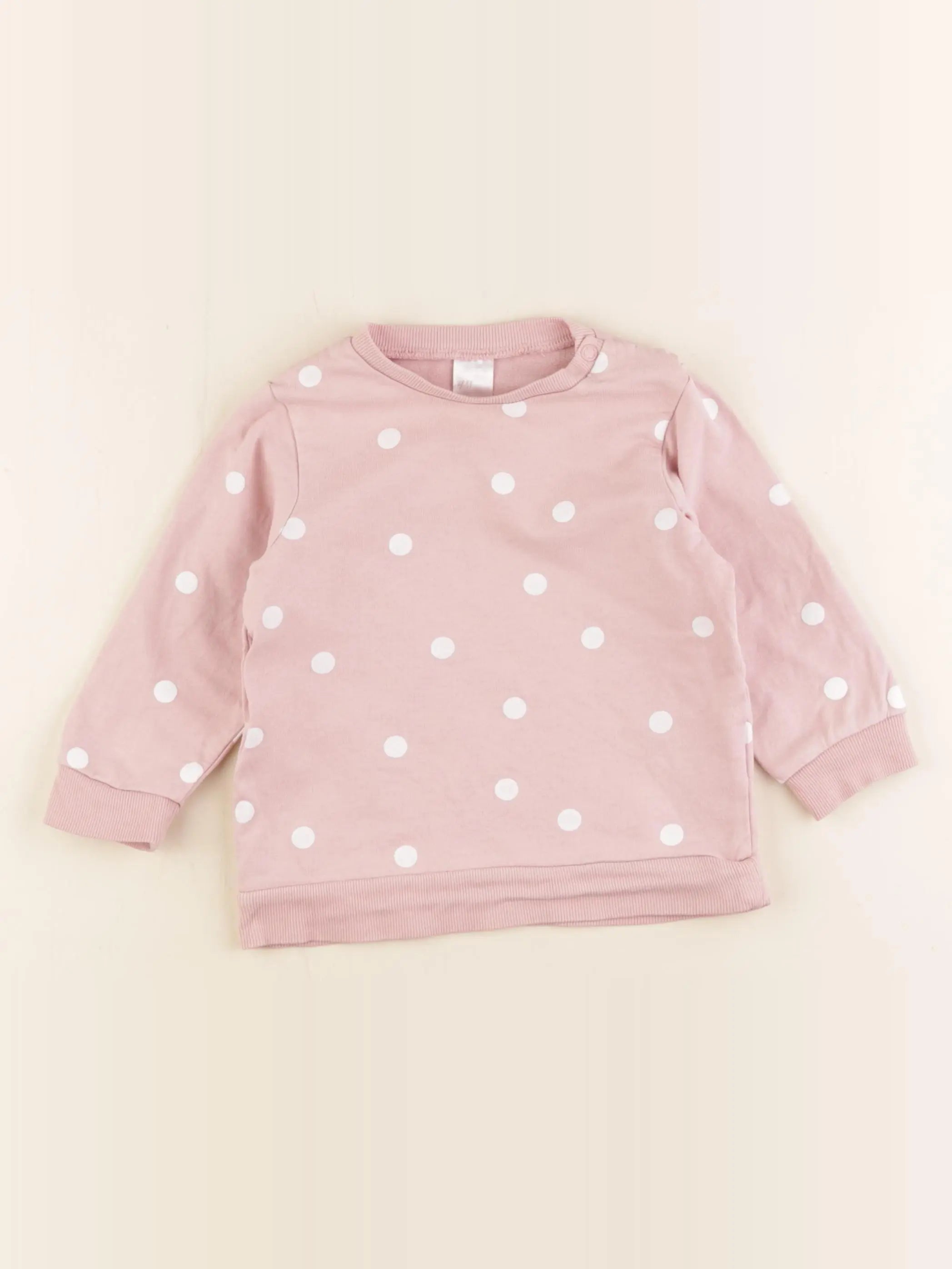 H&M - sweat rose - 18 mois