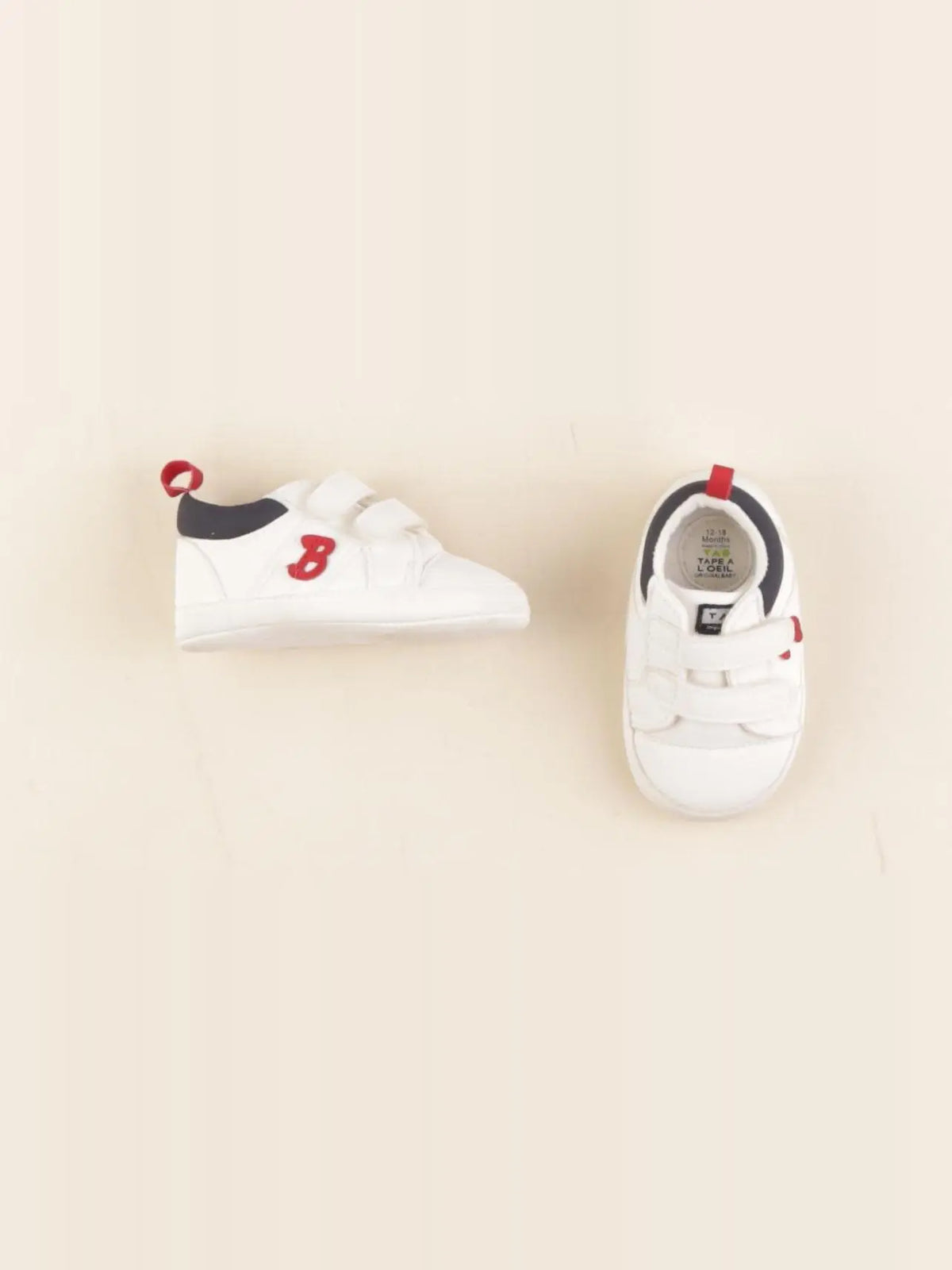 Tape à l'oeil - chaussons blanc - pointure 18/19