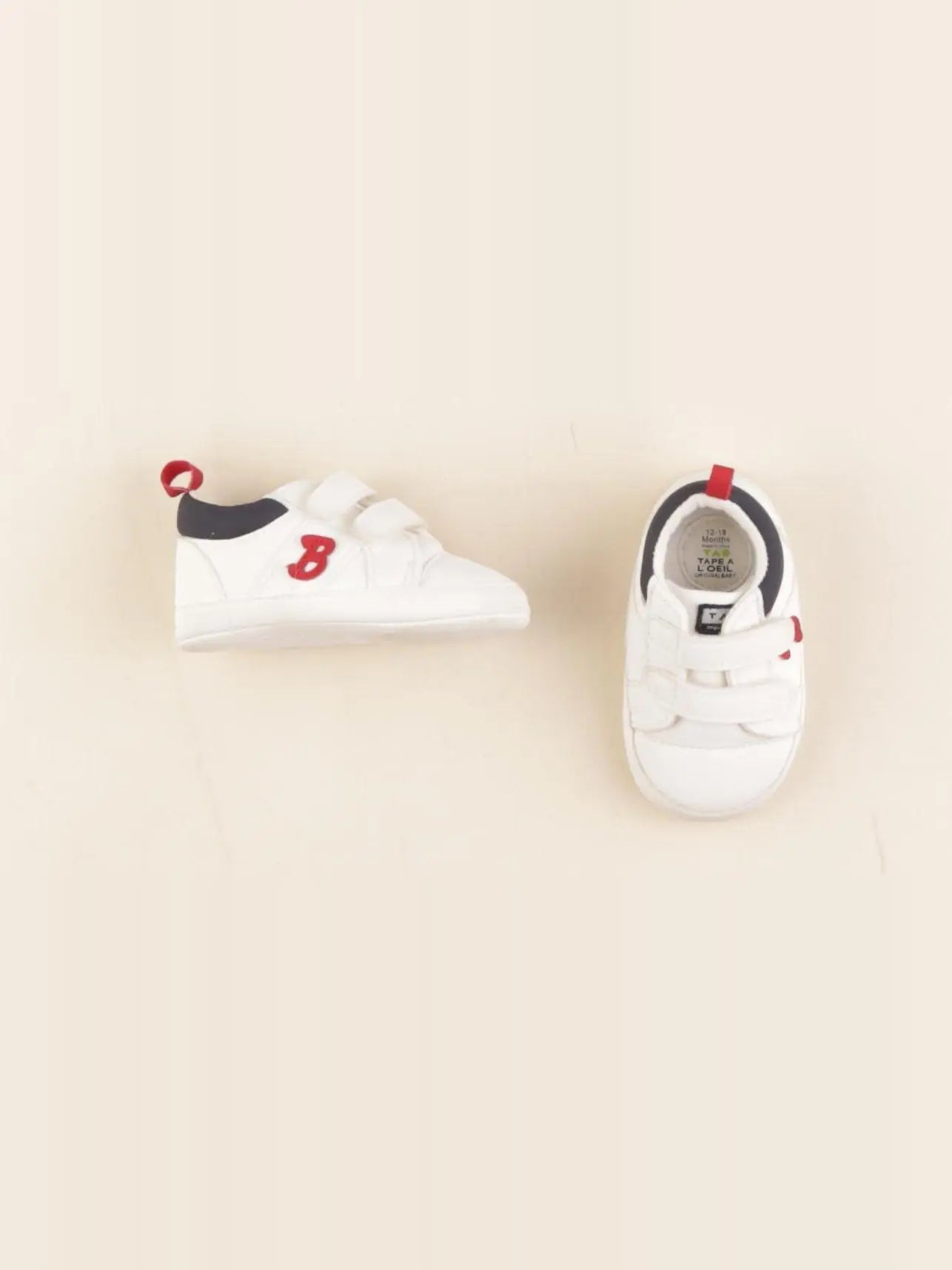 Tape à l'oeil - chaussons blanc - pointure 18/19