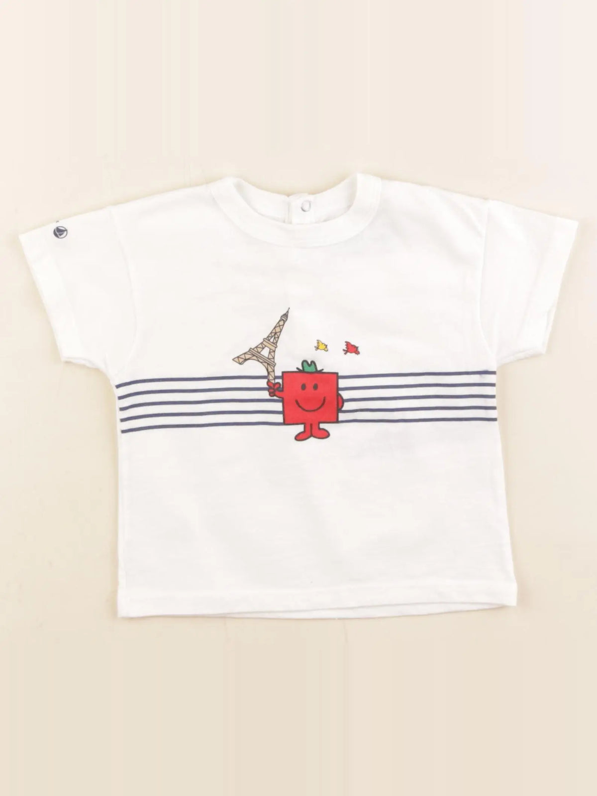 Petit Bateau - tee-shirt blanc - 6 mois
