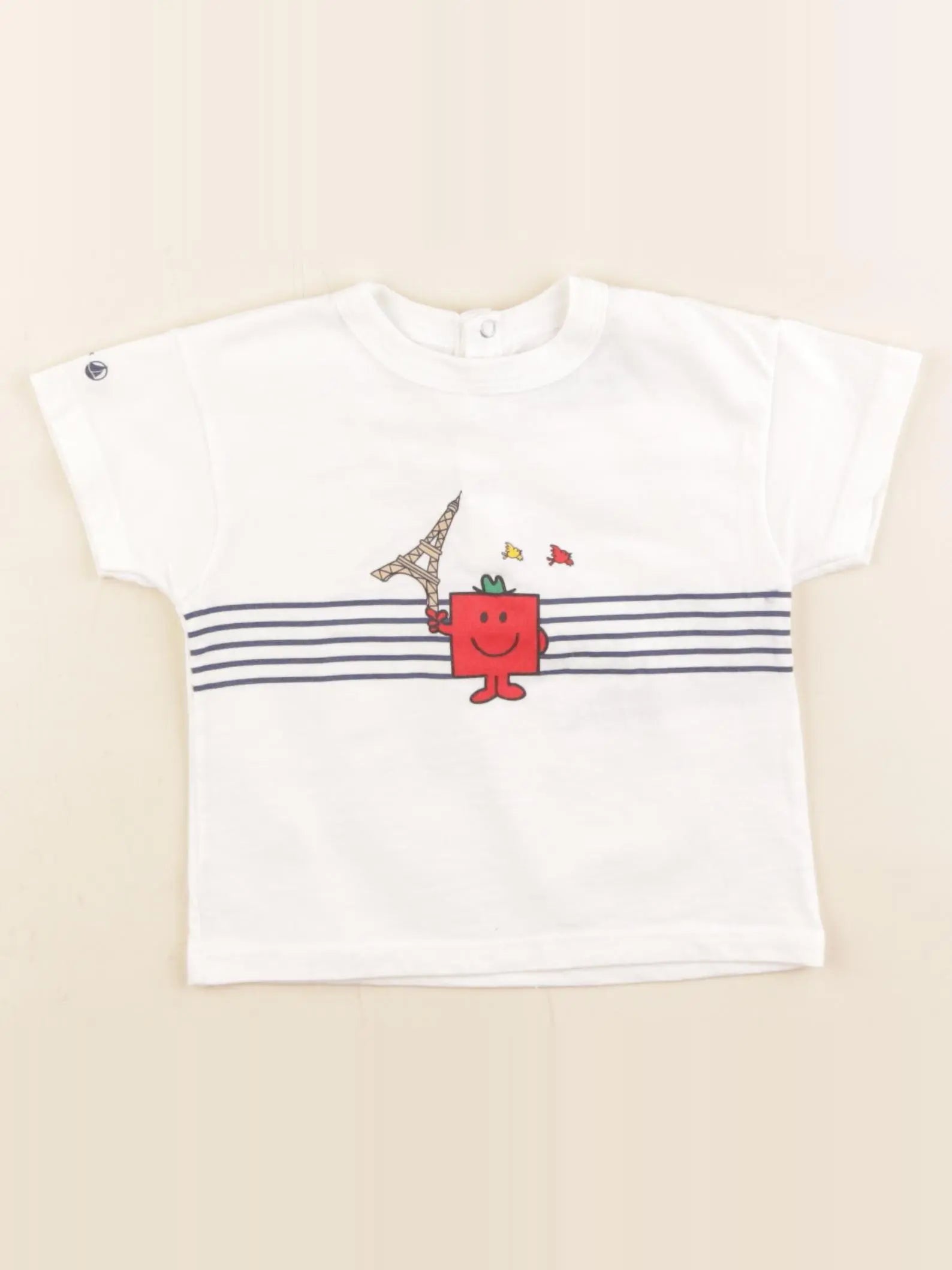 Petit Bateau - tee-shirt blanc - 6 mois