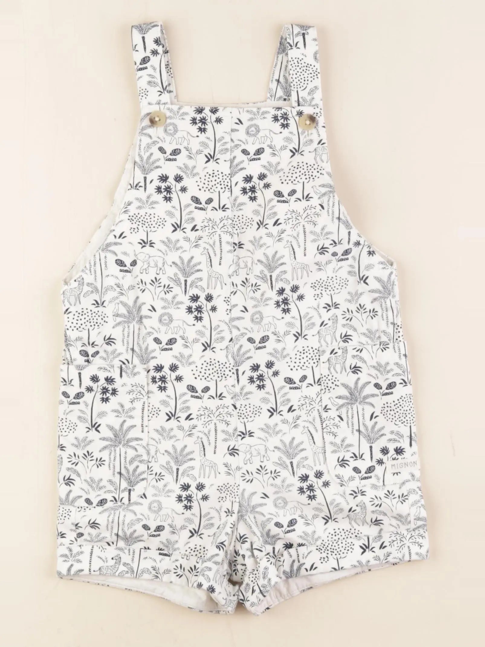 Sergent Major - salopette beige, bleu - 36 mois