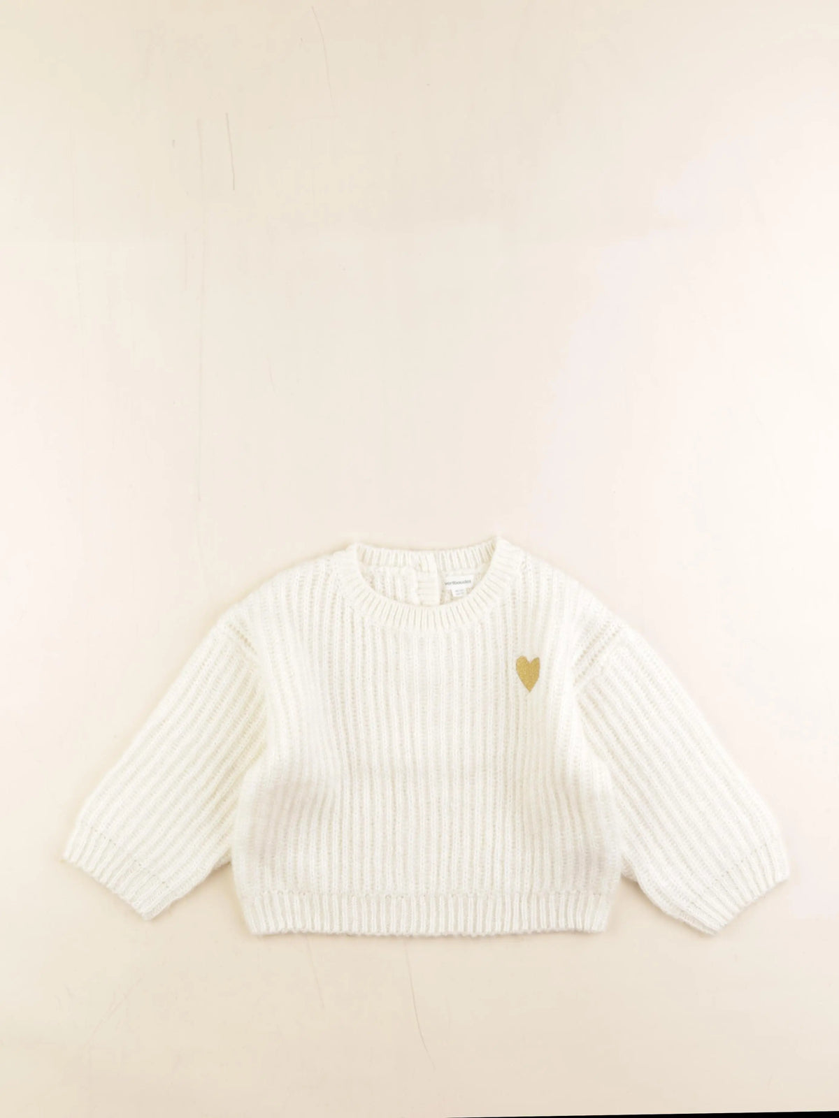 Vertbaudet - pull beige - 24 mois