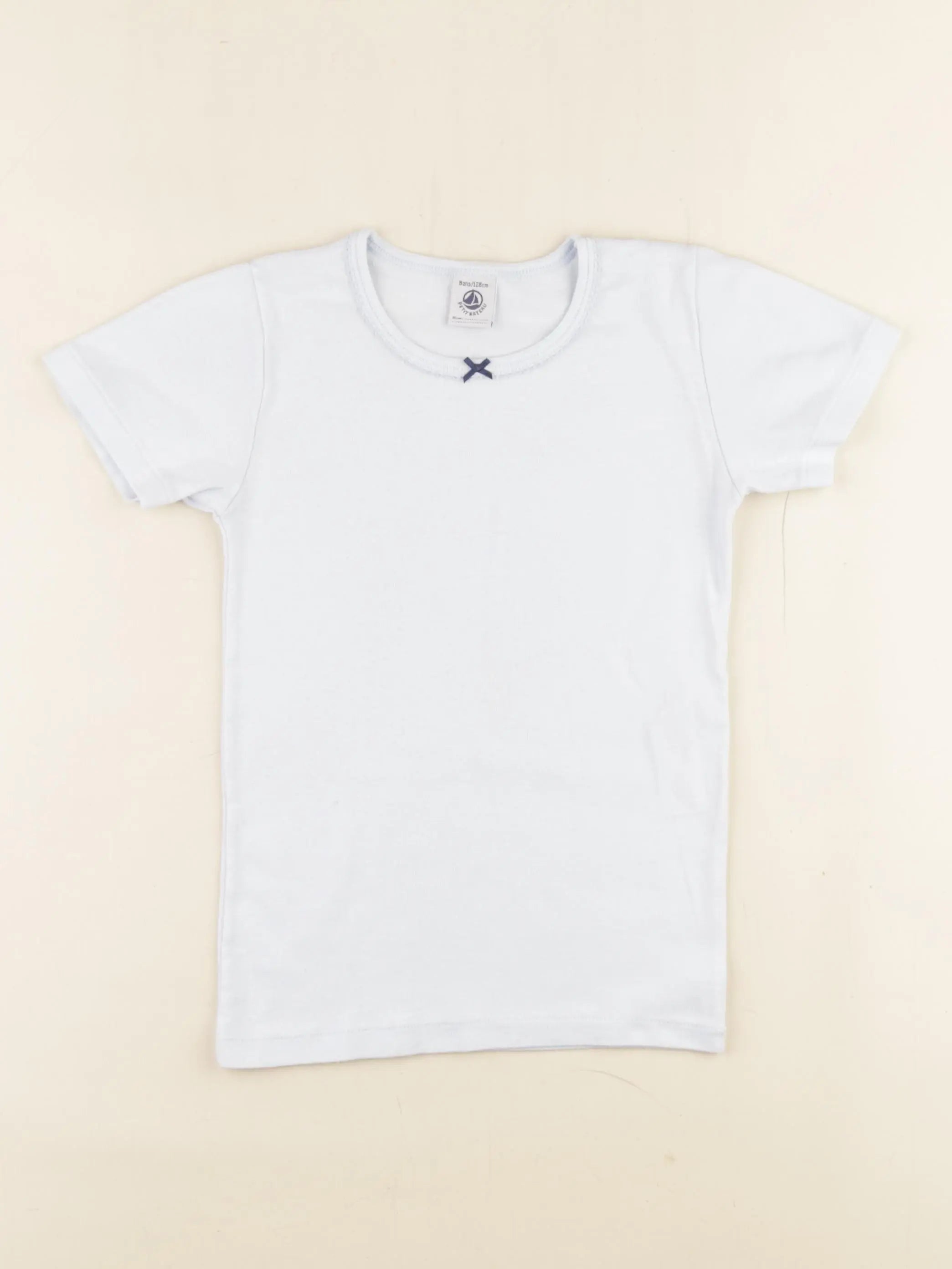 Petit Bateau - maillot de corps bleu - 8 ans