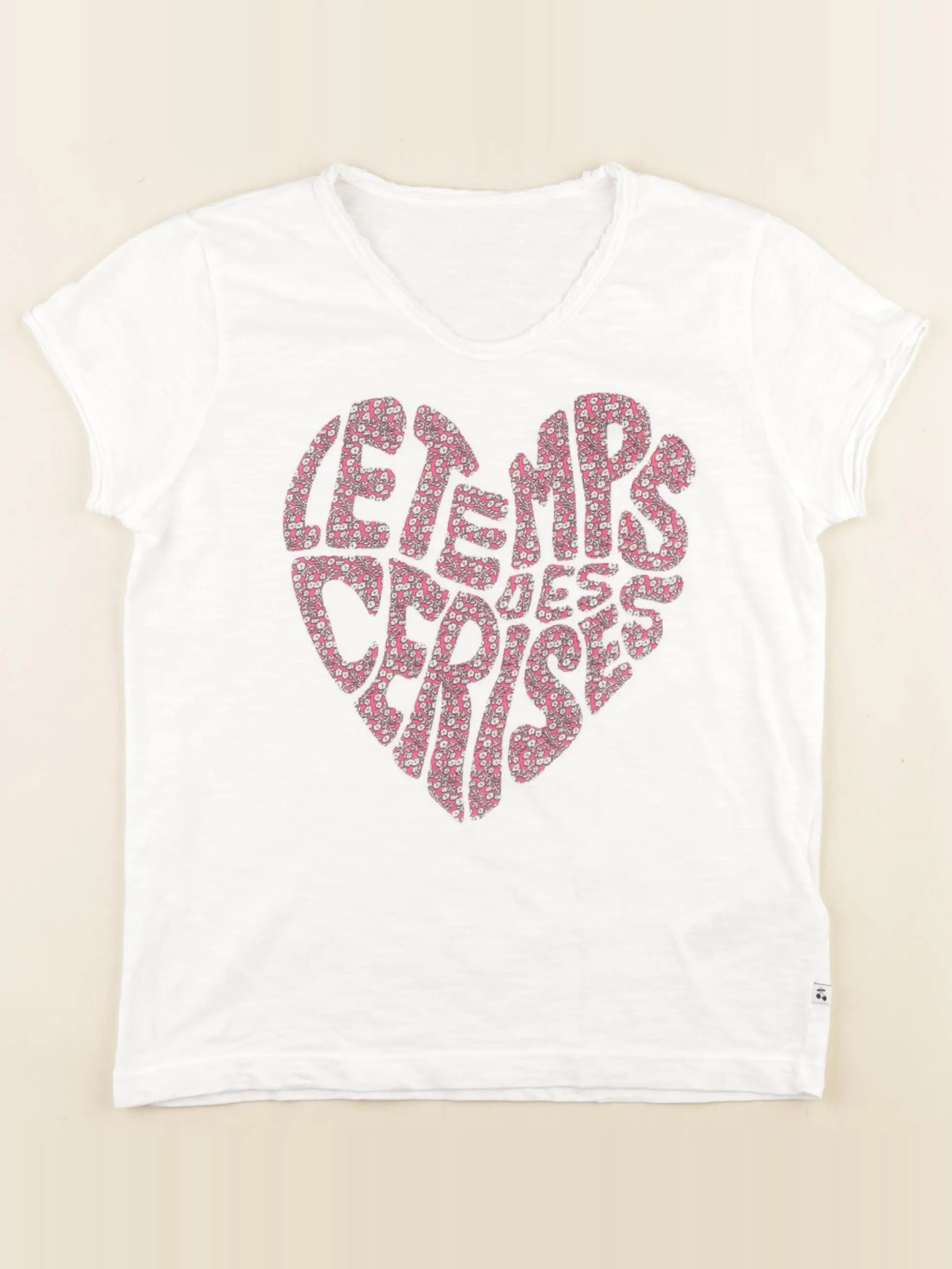 Le temps des cerises  - tee-shirt blanc - 8 ans