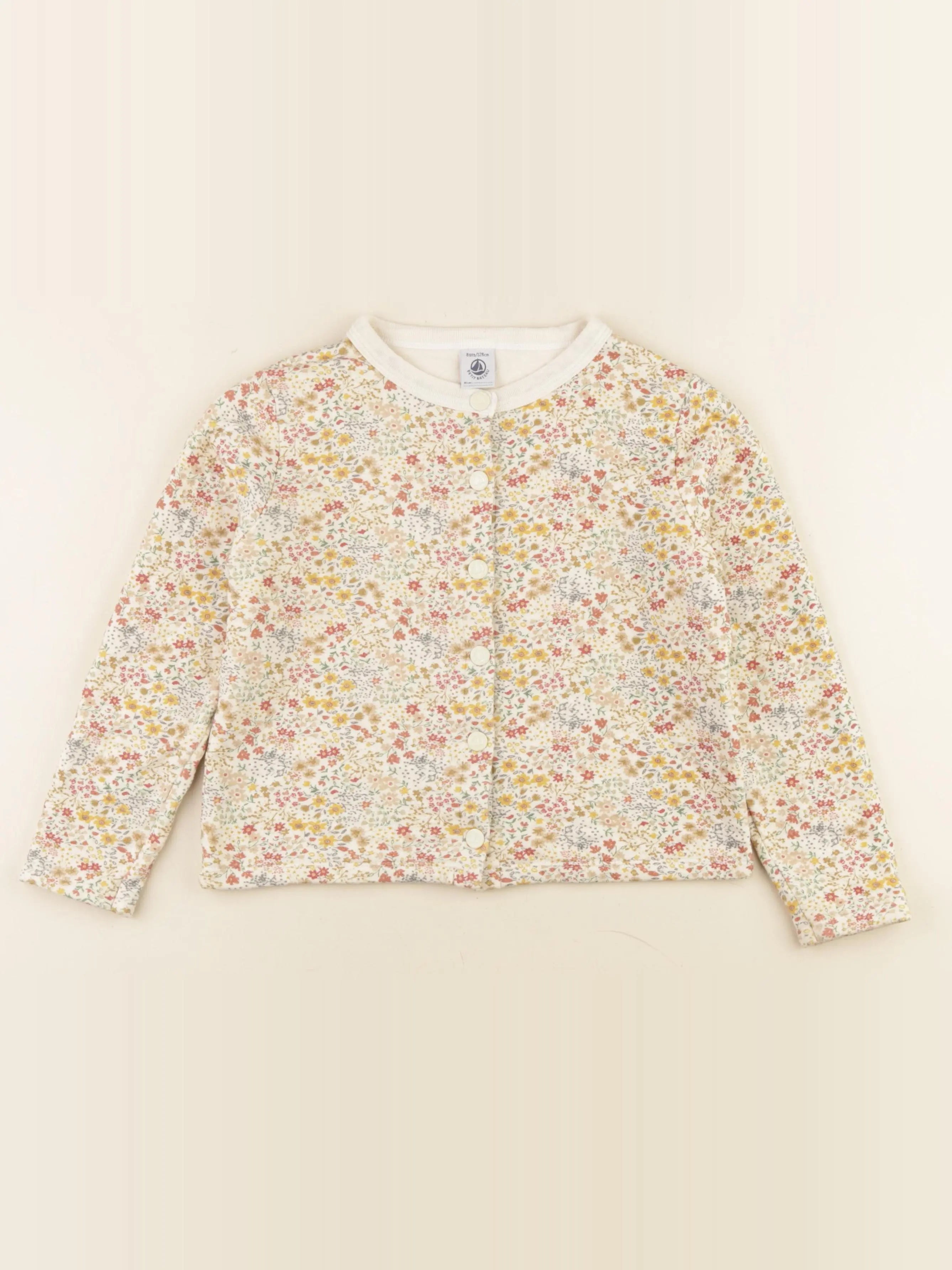 Petit Bateau - sweat jaune - 8 ans