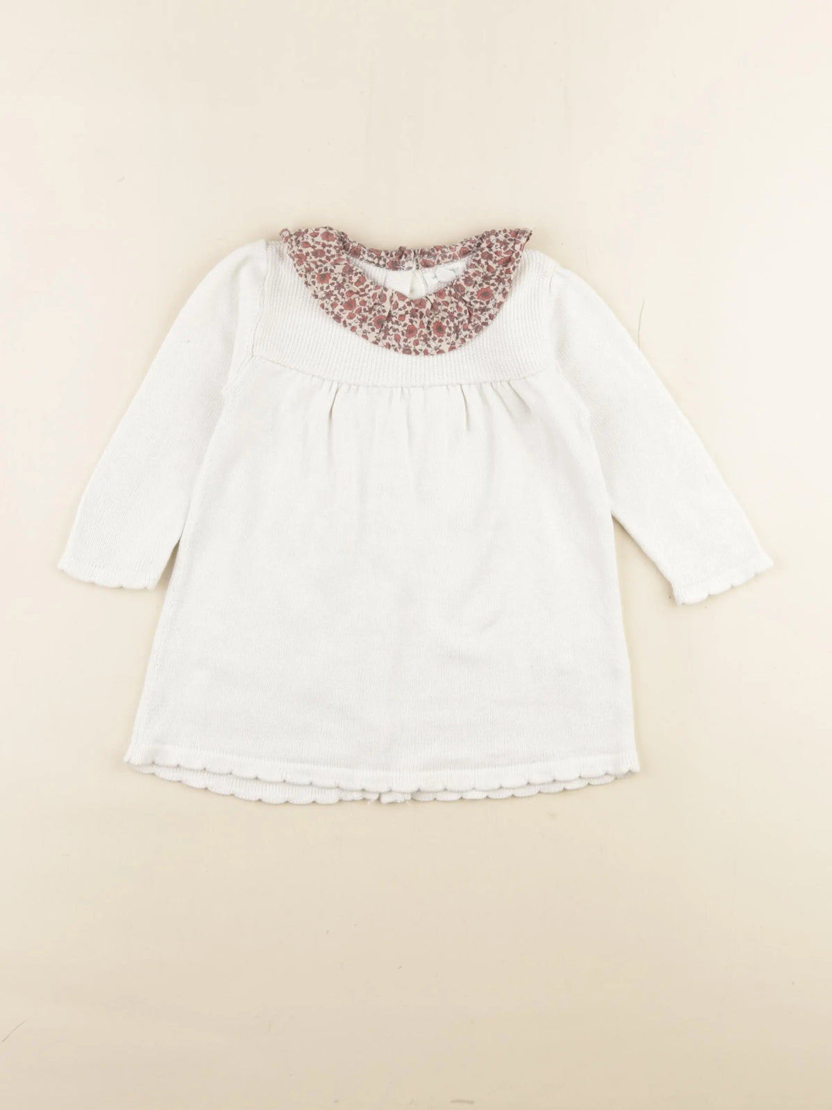 Vertbaudet - robe blanc - 12 mois