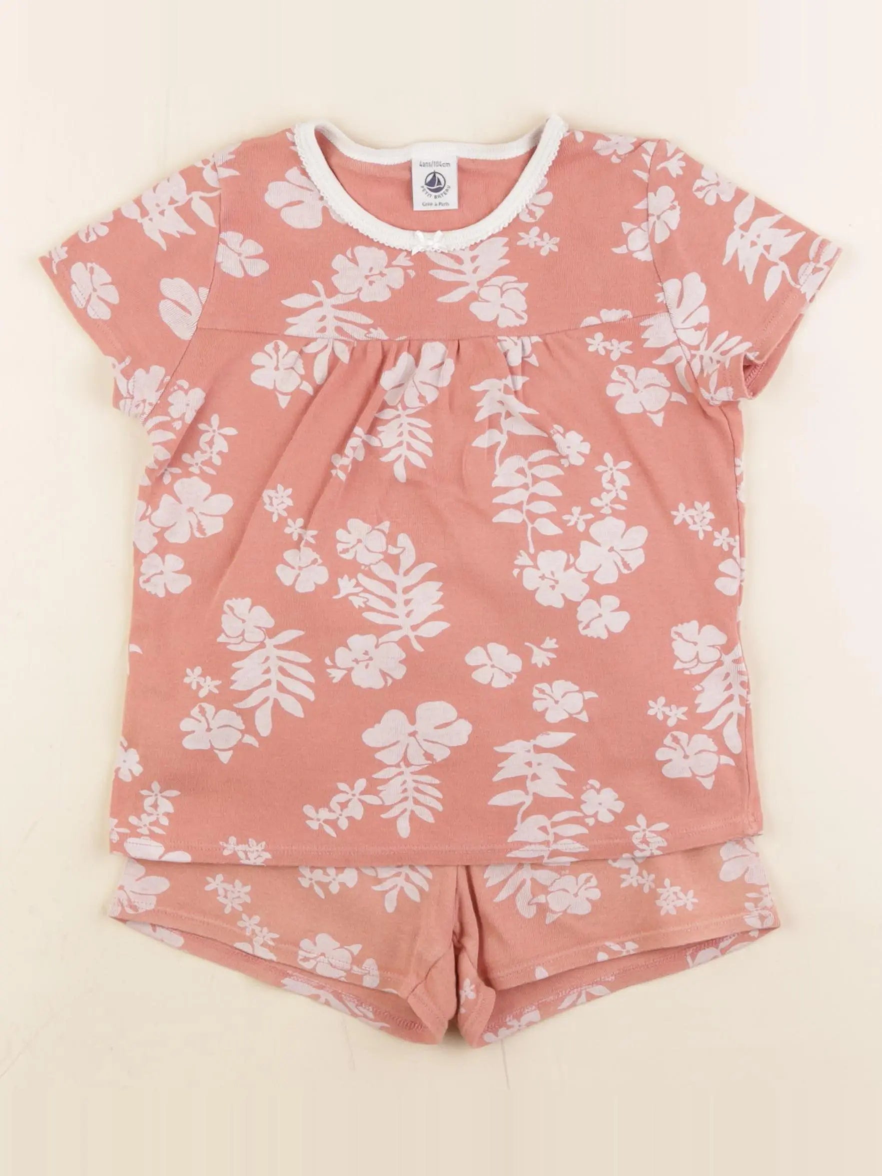 Petit Bateau - pyjama coton rose - 4 ans
