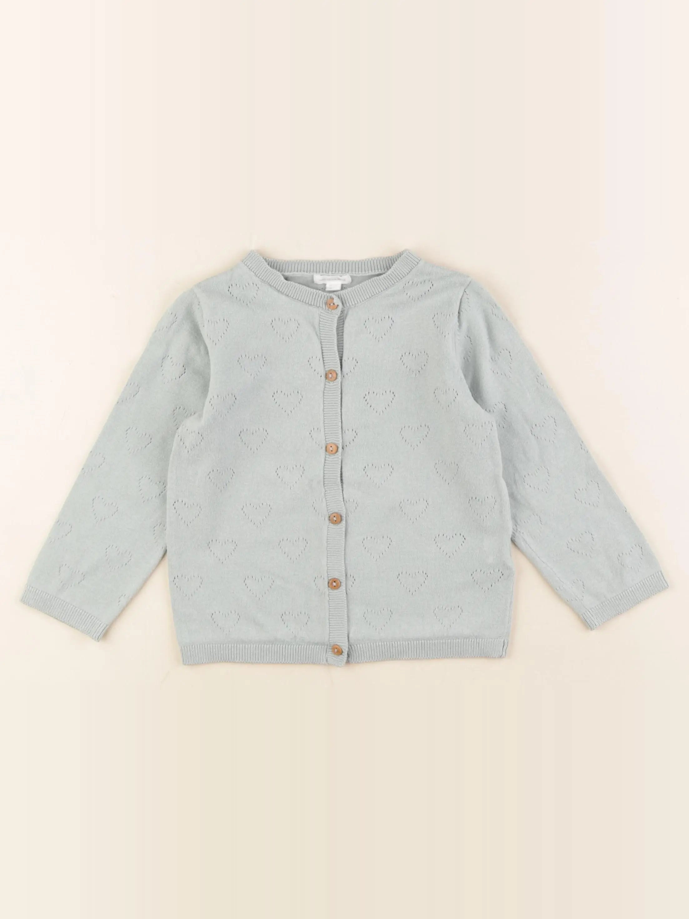 Vertbaudet - gilet vert - 24 mois