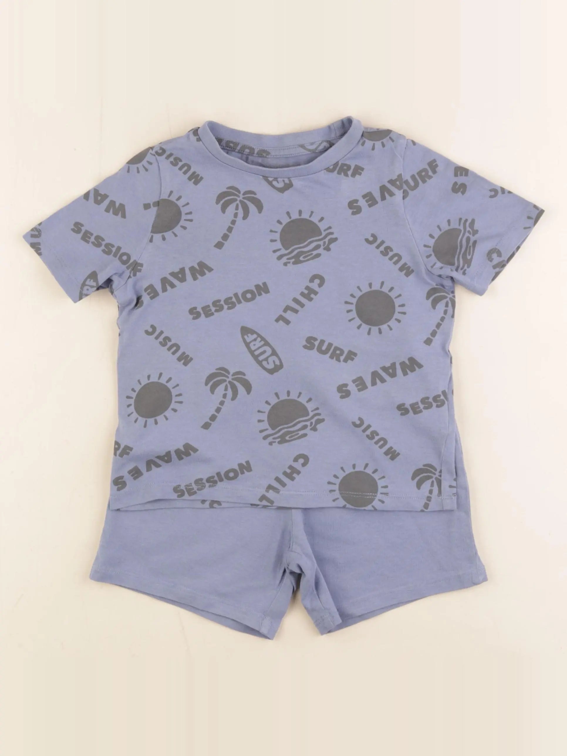 Vertbaudet - pyjama coton bleu - 3 ans