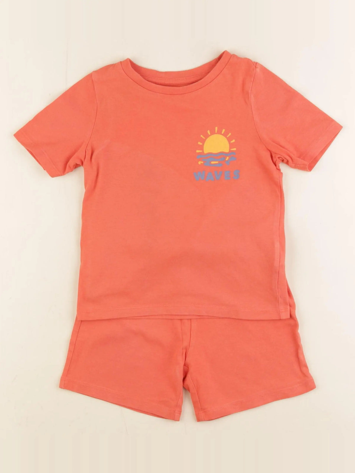 Vertbaudet - pyjama coton orange - 3 ans