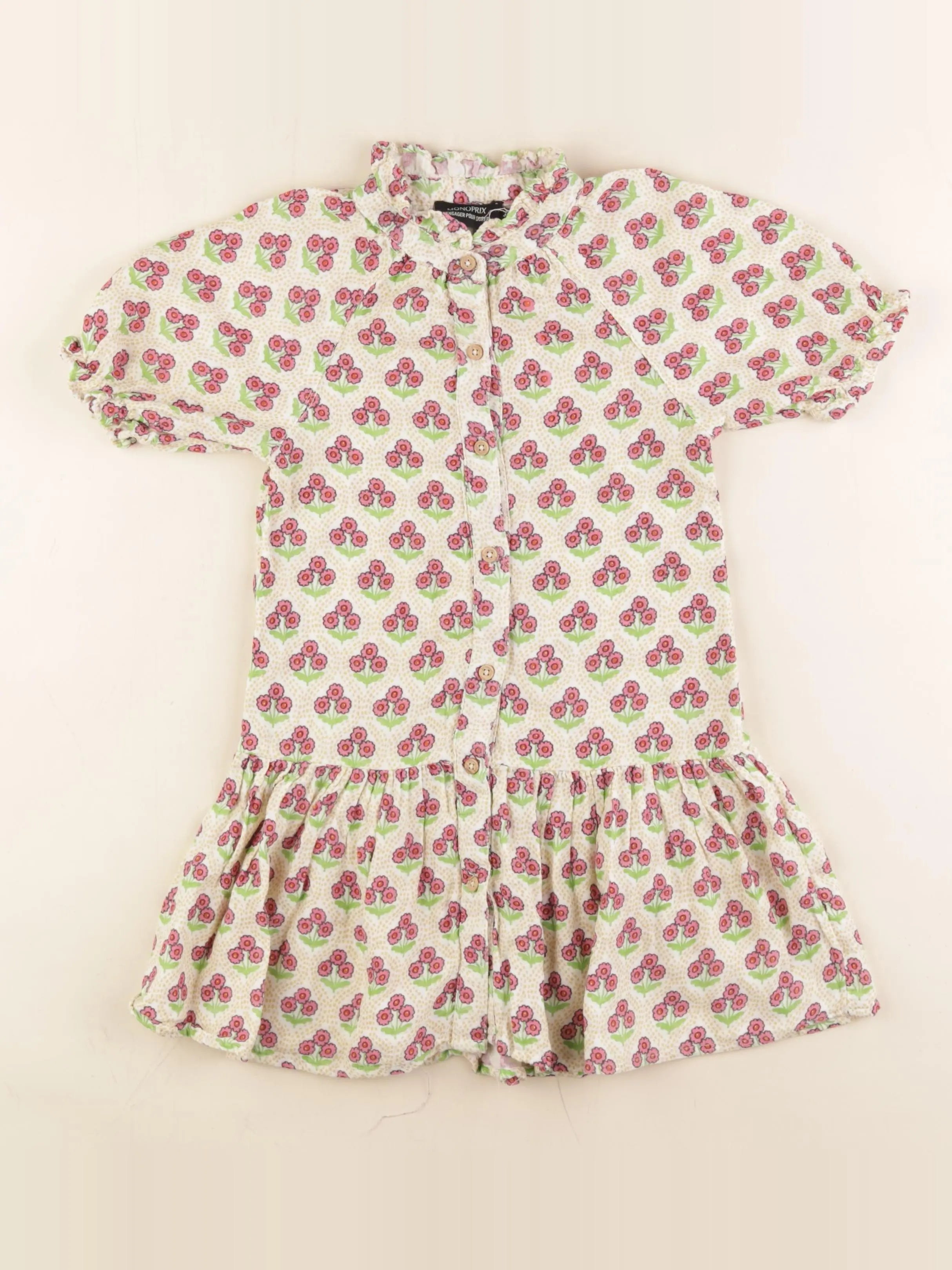 Monoprix - robe beige - 4 ans