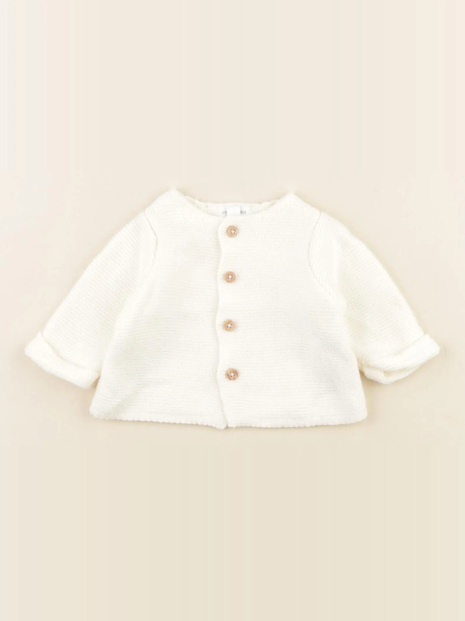 Vertbaudet - gilet blanc - 0 mois