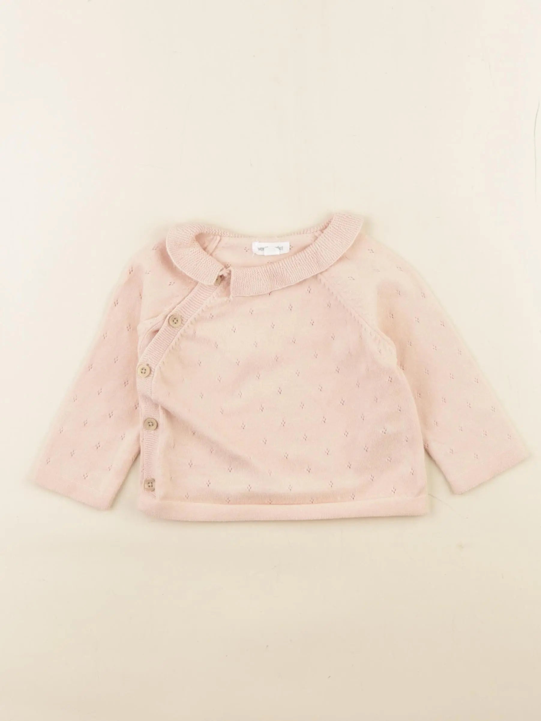 Vertbaudet - pull rose - 3 mois