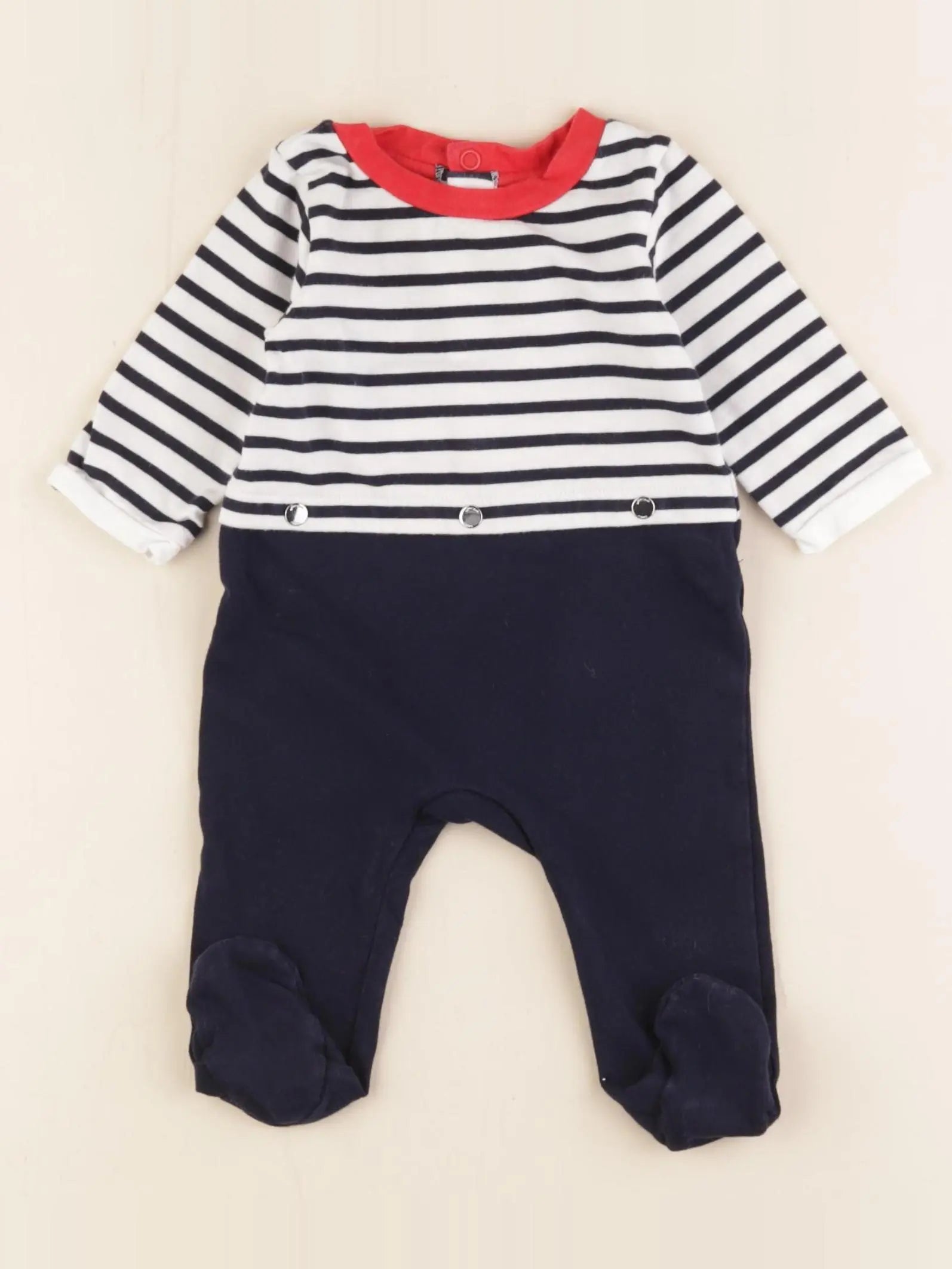 Jacadi - pyjama coton bleu - 3 mois