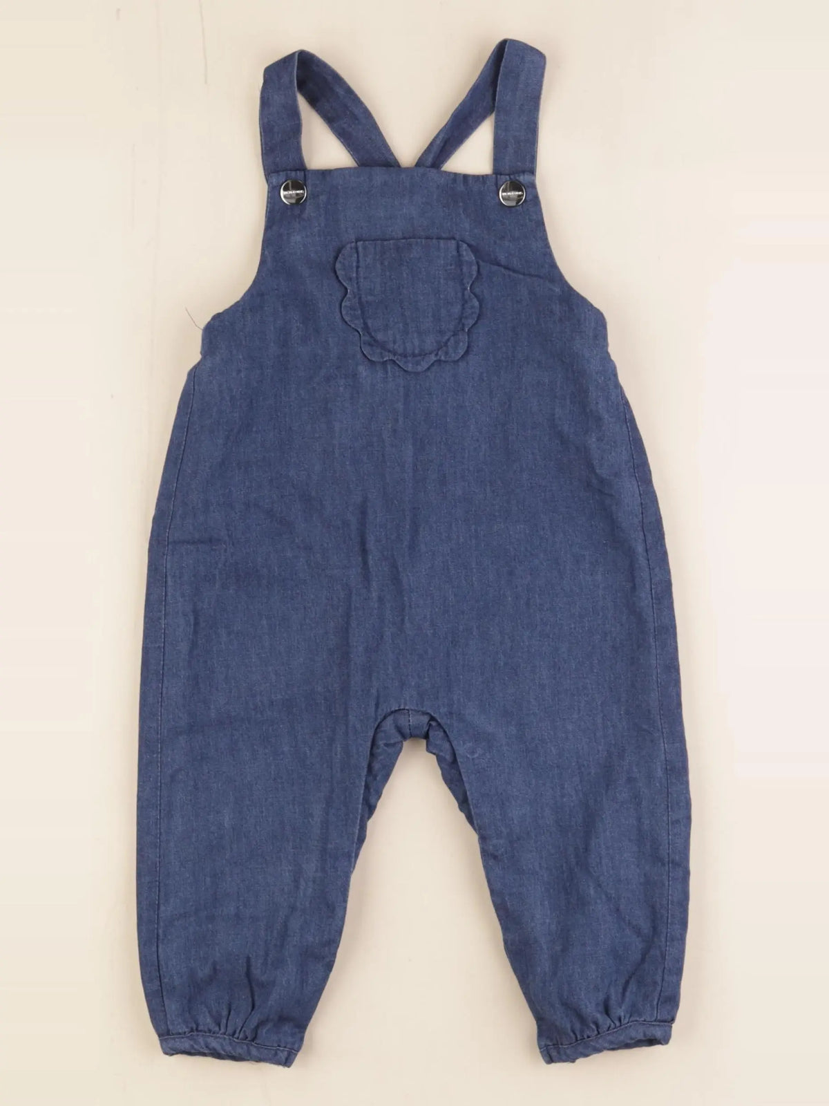 Jacadi - combinaison doublé bleu - 12 mois
