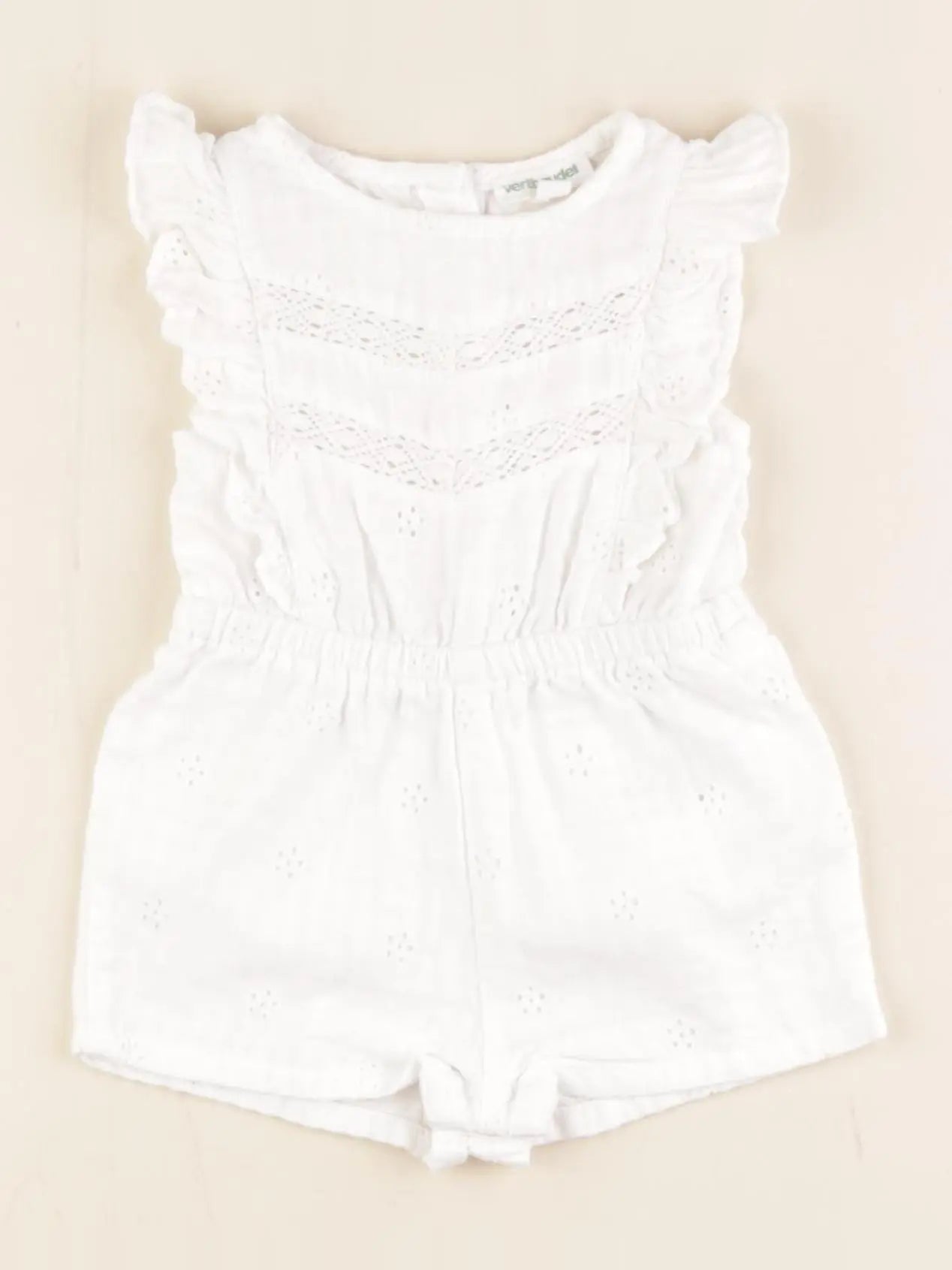 Vertbaudet - combinaison blanc - 6 mois