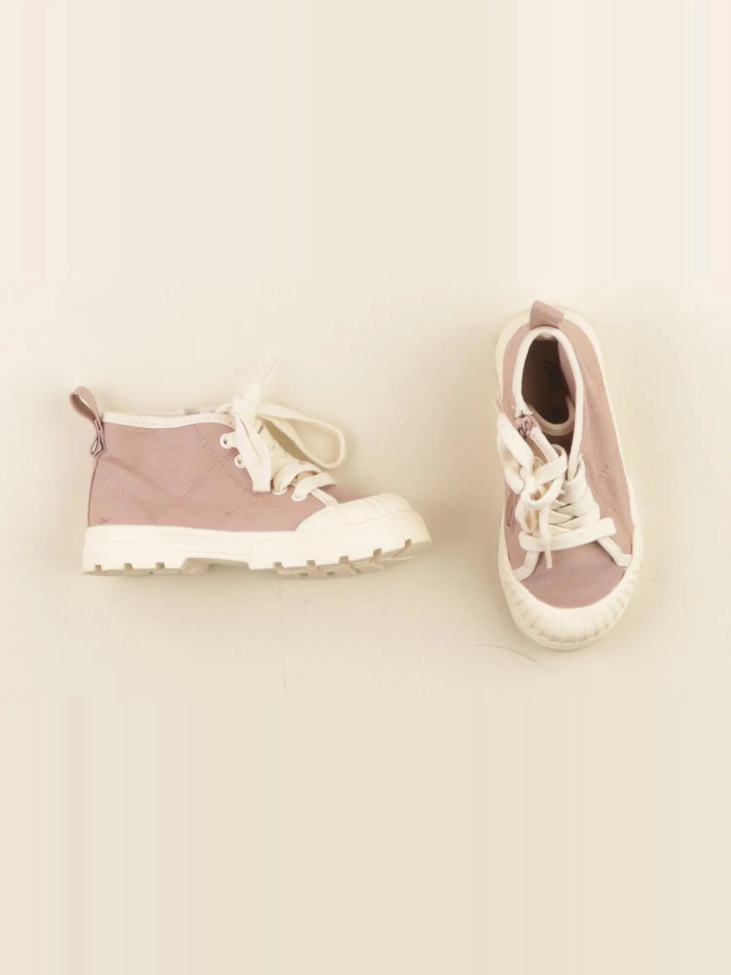 Zara - tennis à scratch/ lacets rose - pointure 24