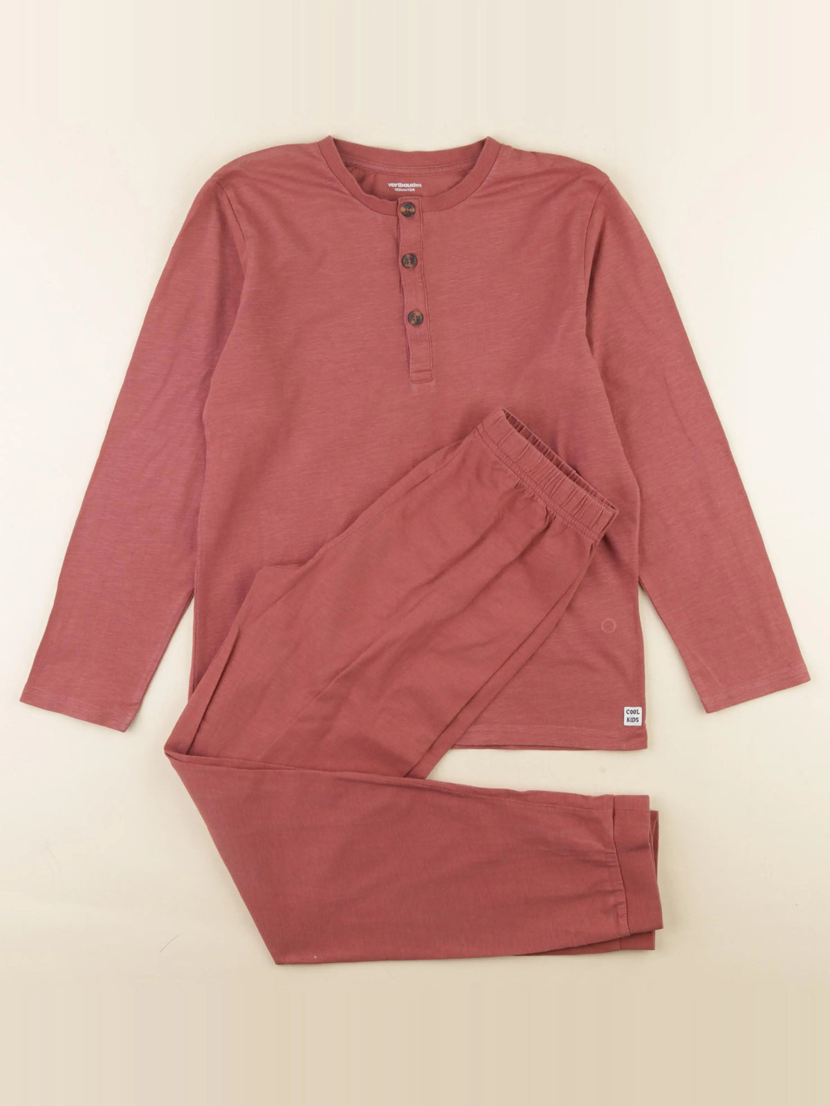 Vertbaudet - pyjama coton rose - 12 ans