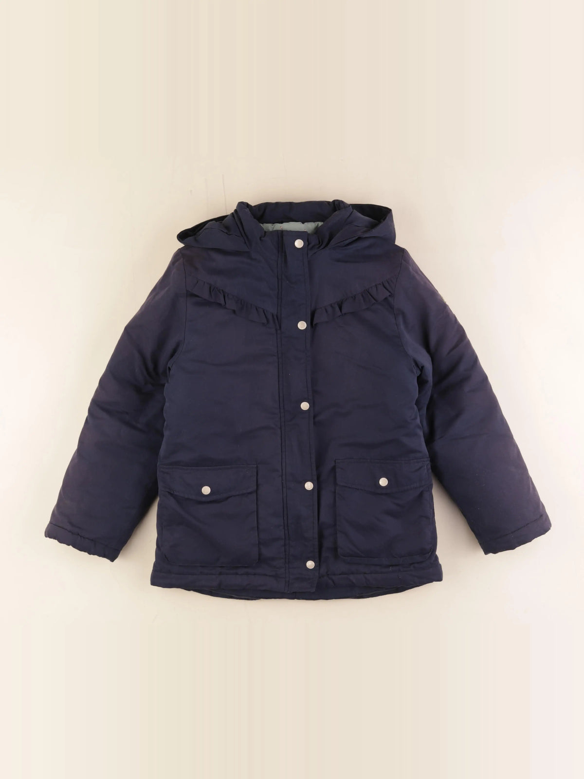 Vertbaudet - manteau doublure amovible bleu - 8 ans
