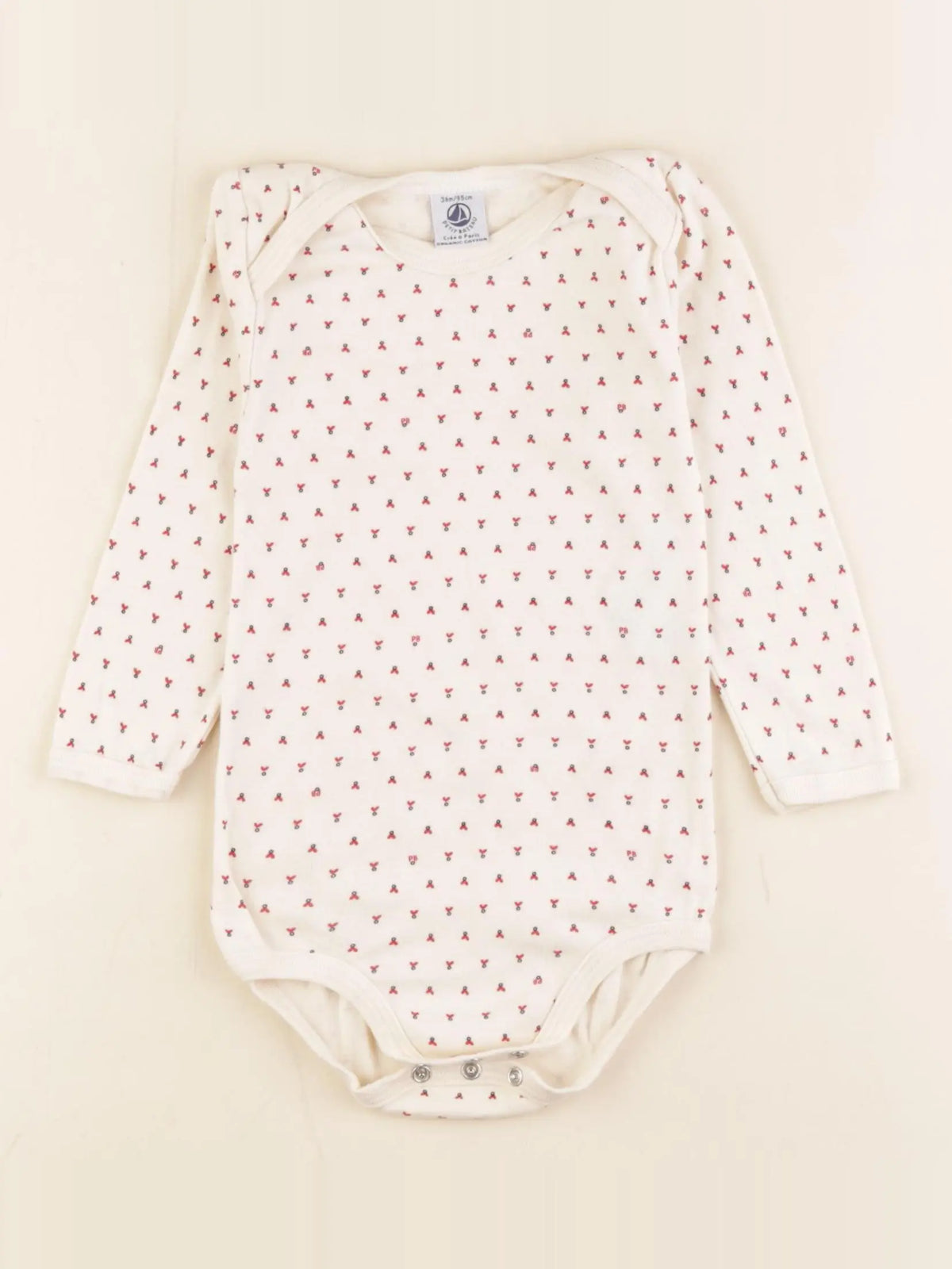 Petit Bateau - body beige - 36 mois