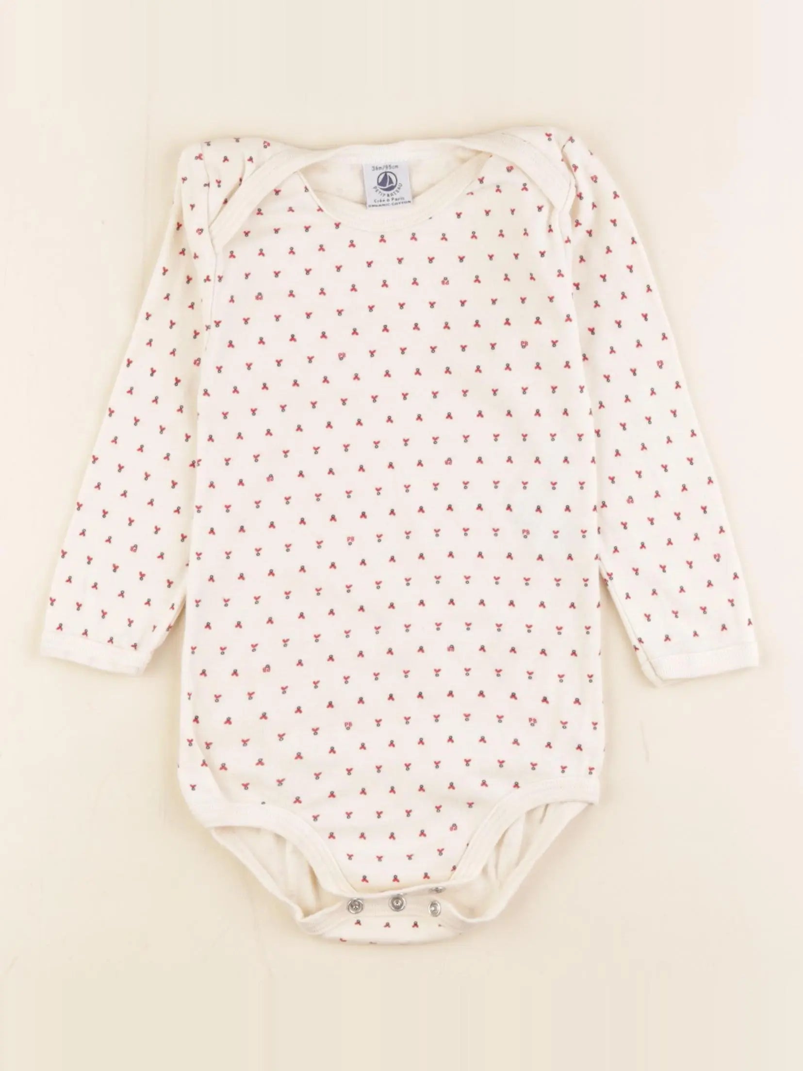 Petit Bateau - body beige - 36 mois