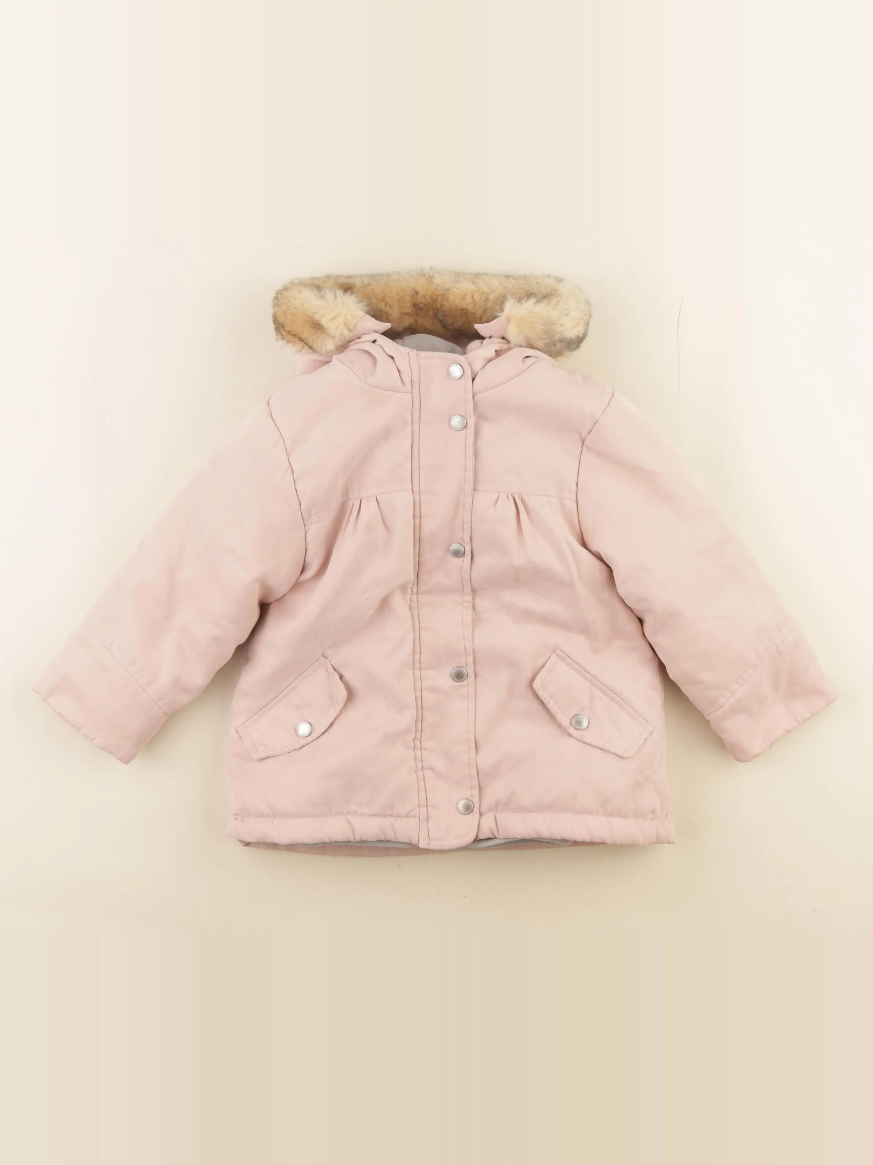 Vertbaudet - parka rose - 2 ans