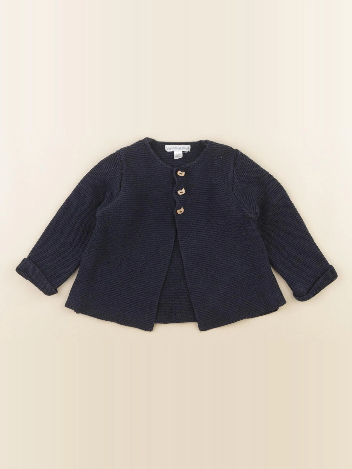 Vertbaudet - gilet bleu - 12 mois