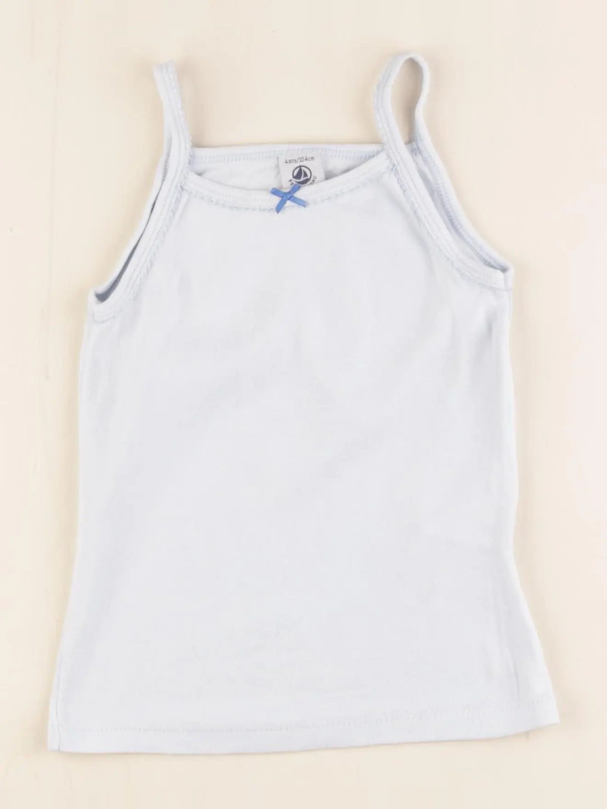 Petit Bateau - maillot de corps bleu - 4 ans