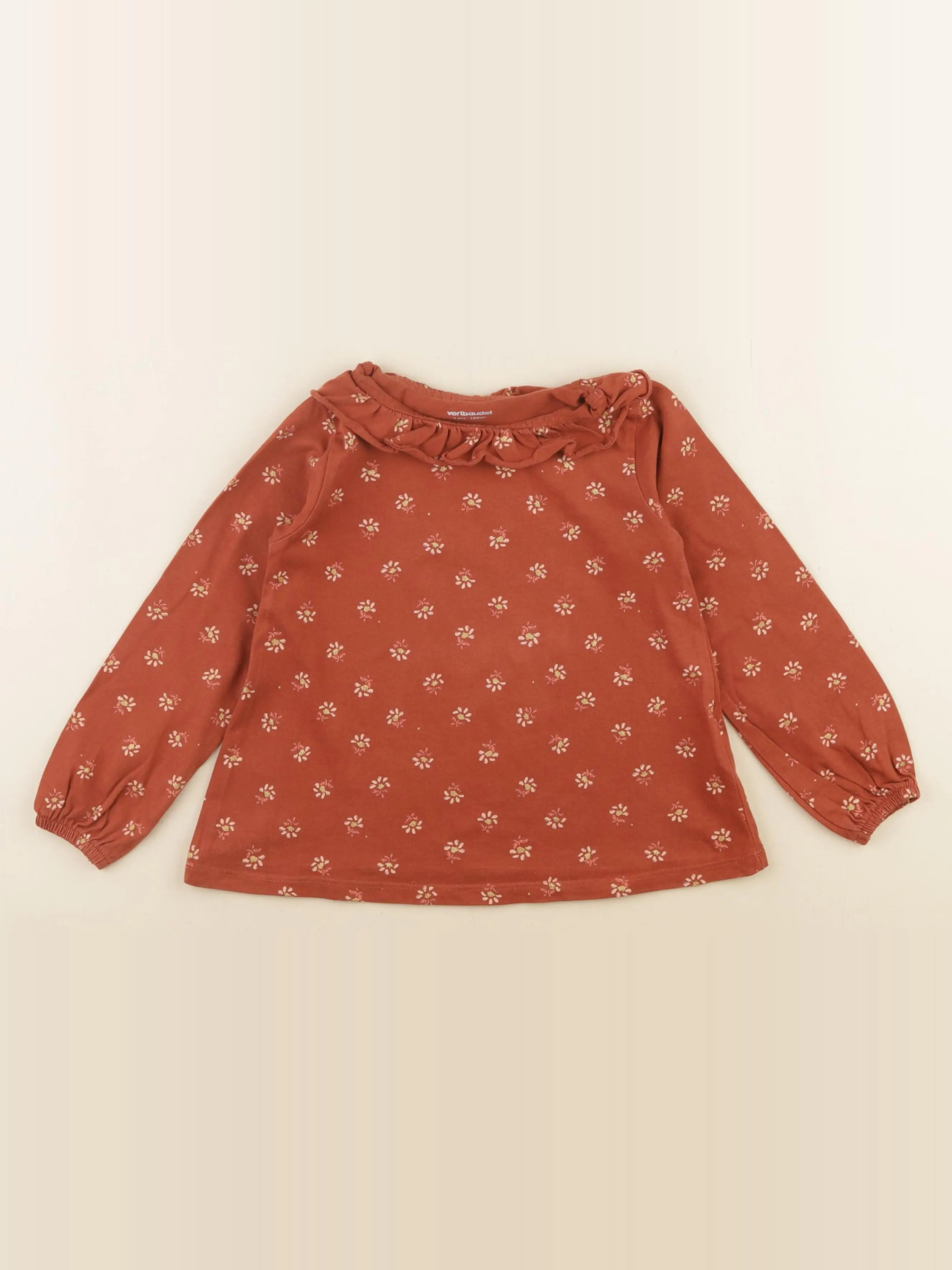 Vertbaudet - tee-shirt rouge - 4 ans
