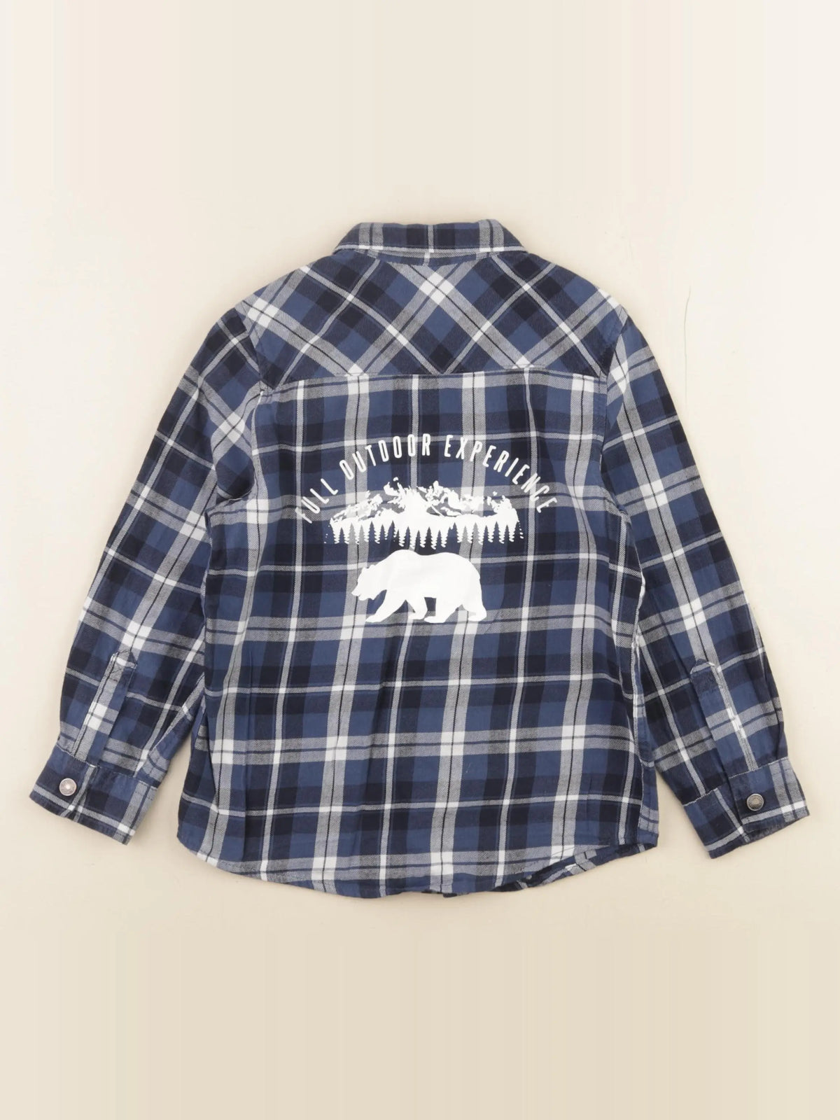 Vertbaudet - chemise imprimé au dos bleu - 5 ans