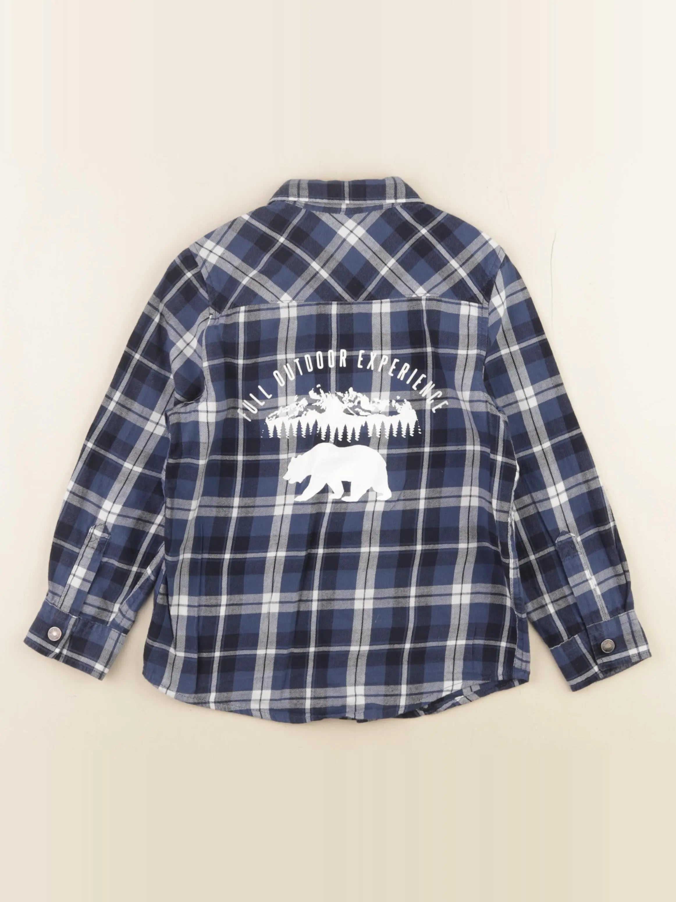 Vertbaudet - chemise imprimé au dos bleu - 5 ans